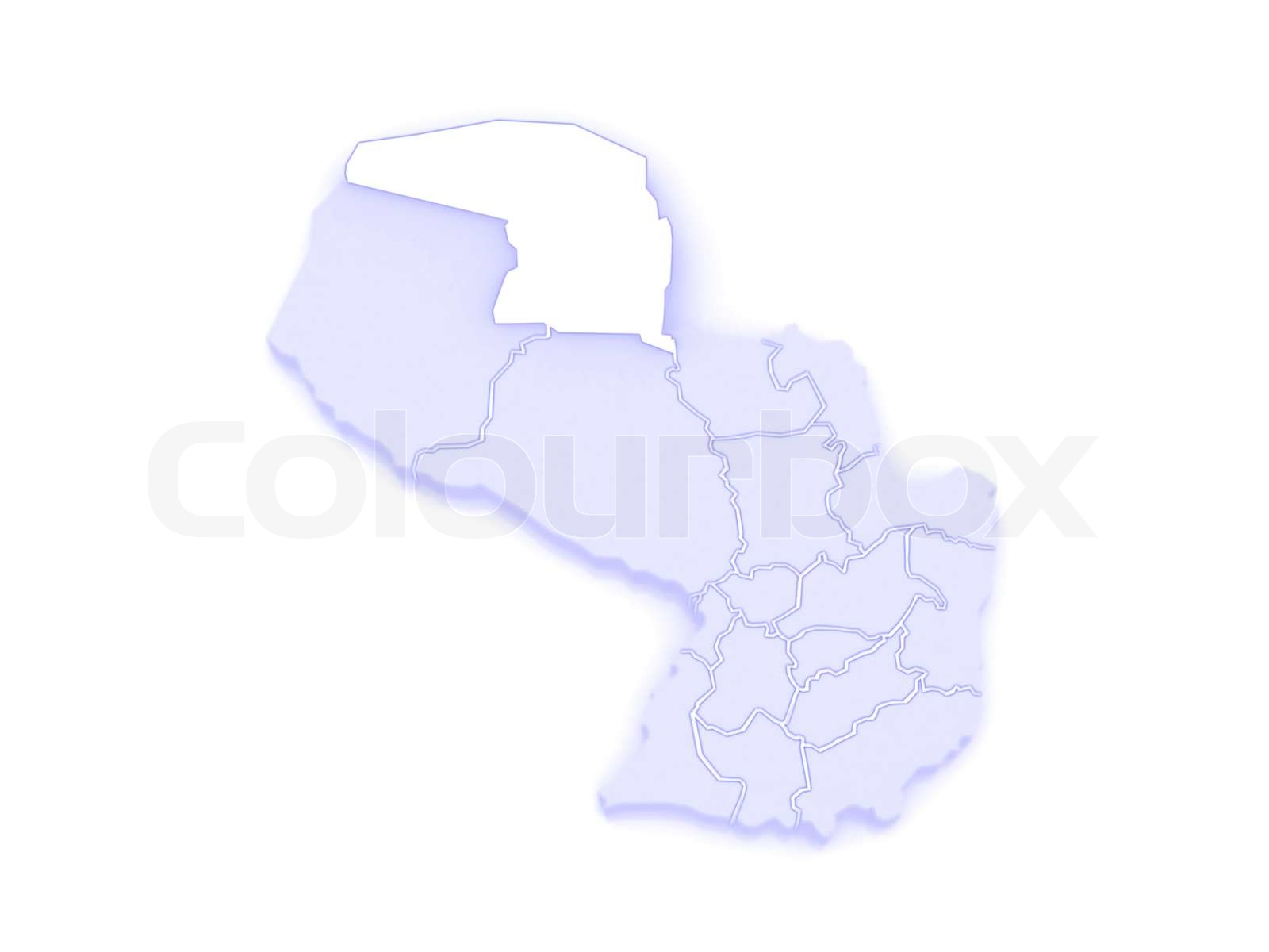 Map of Alto Paraguay. Paraguay. Stock image Colourbox