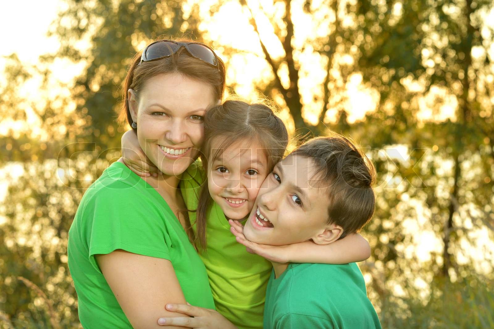 Mom with kids | Stock image | Colourbox