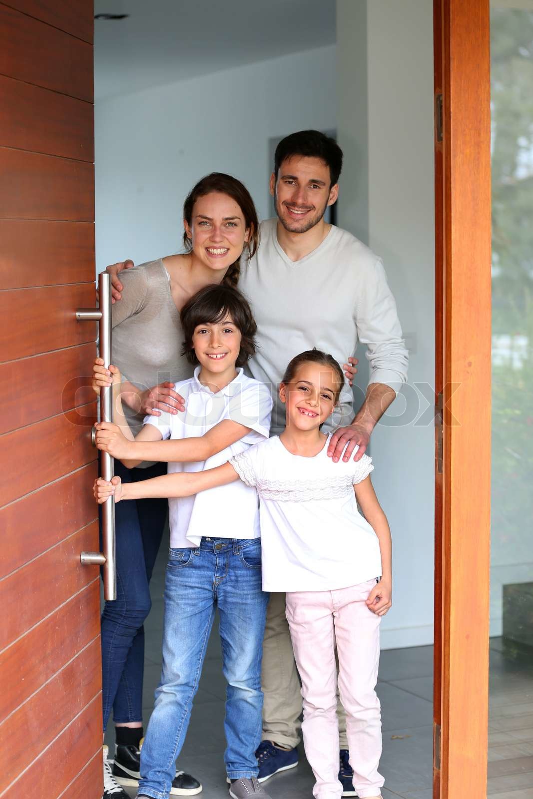 family, door, open | Stock image | Colourbox