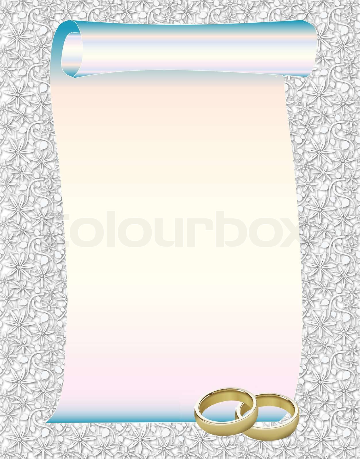 Beautiful Wedding Rings Frame Stock vector Colourbox