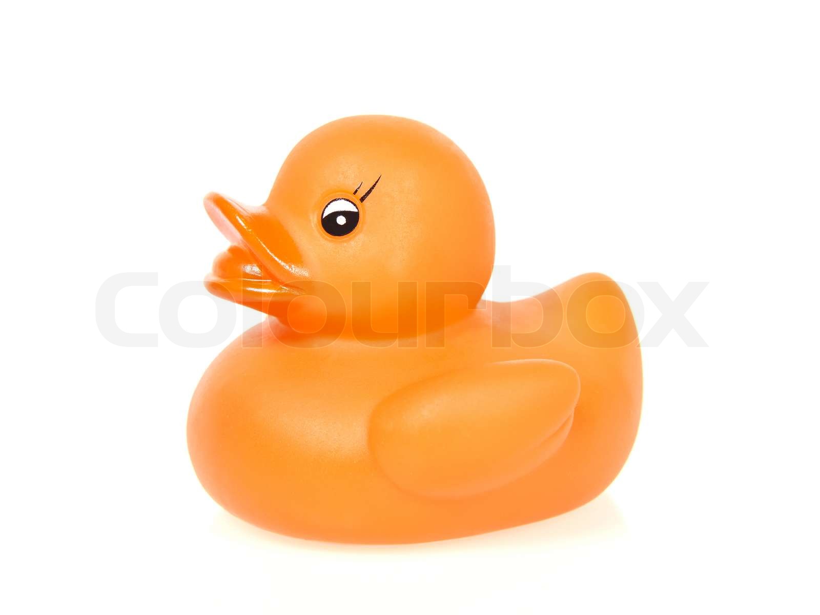 Orange rubber duck | Stock image | Colourbox