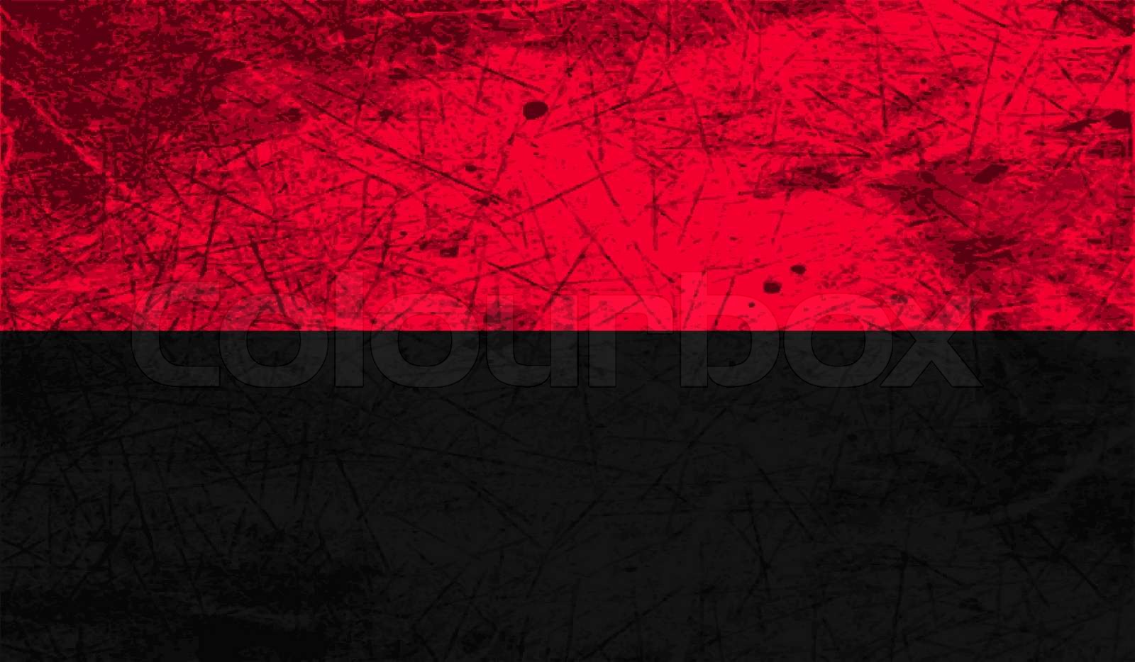 Flag of OUN-UPA with old texture. Vector | Stock vector | Colourbox