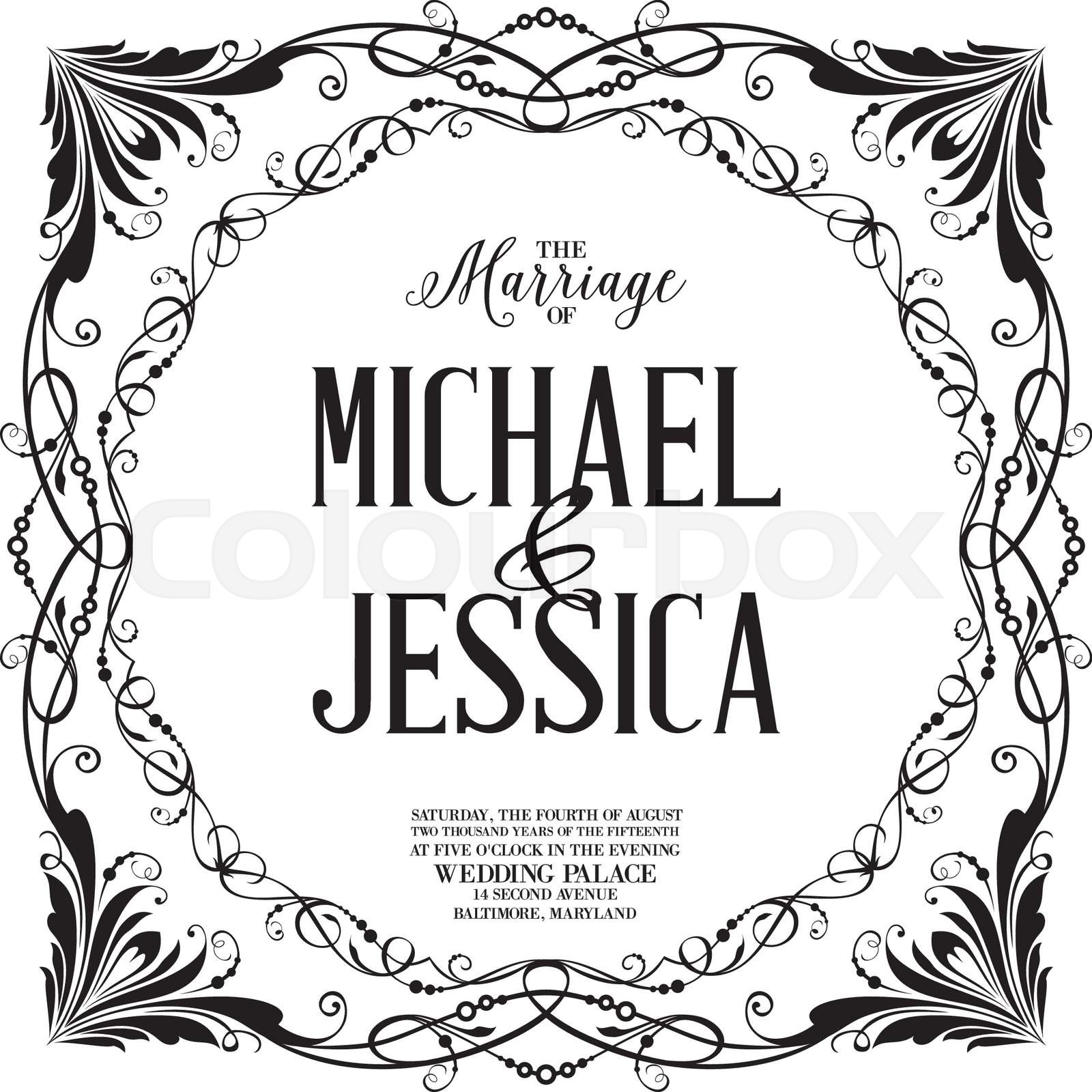 Damask frame Stock vector Colourbox