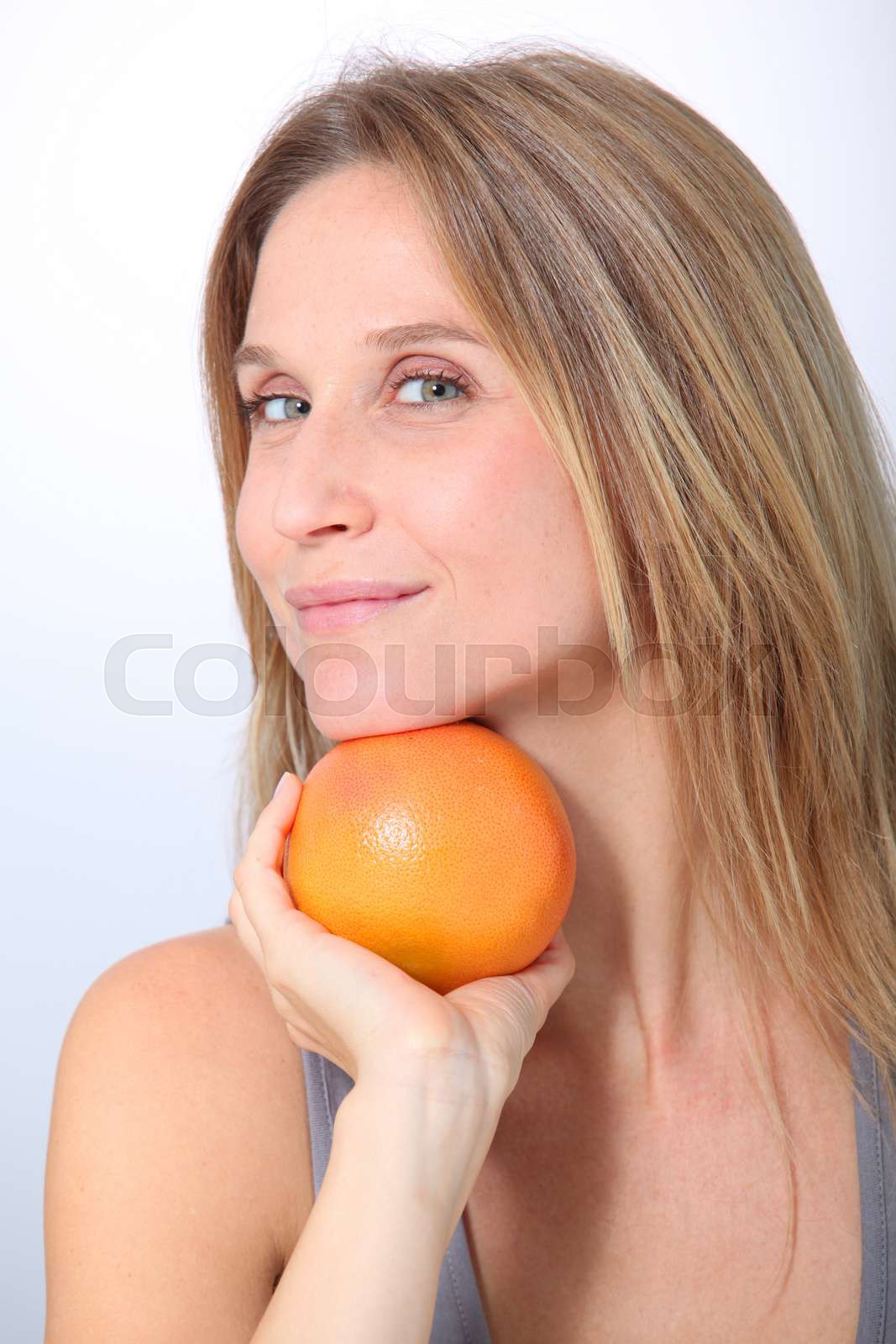 fruit, grapefruit, portrait Stock image Colourbox