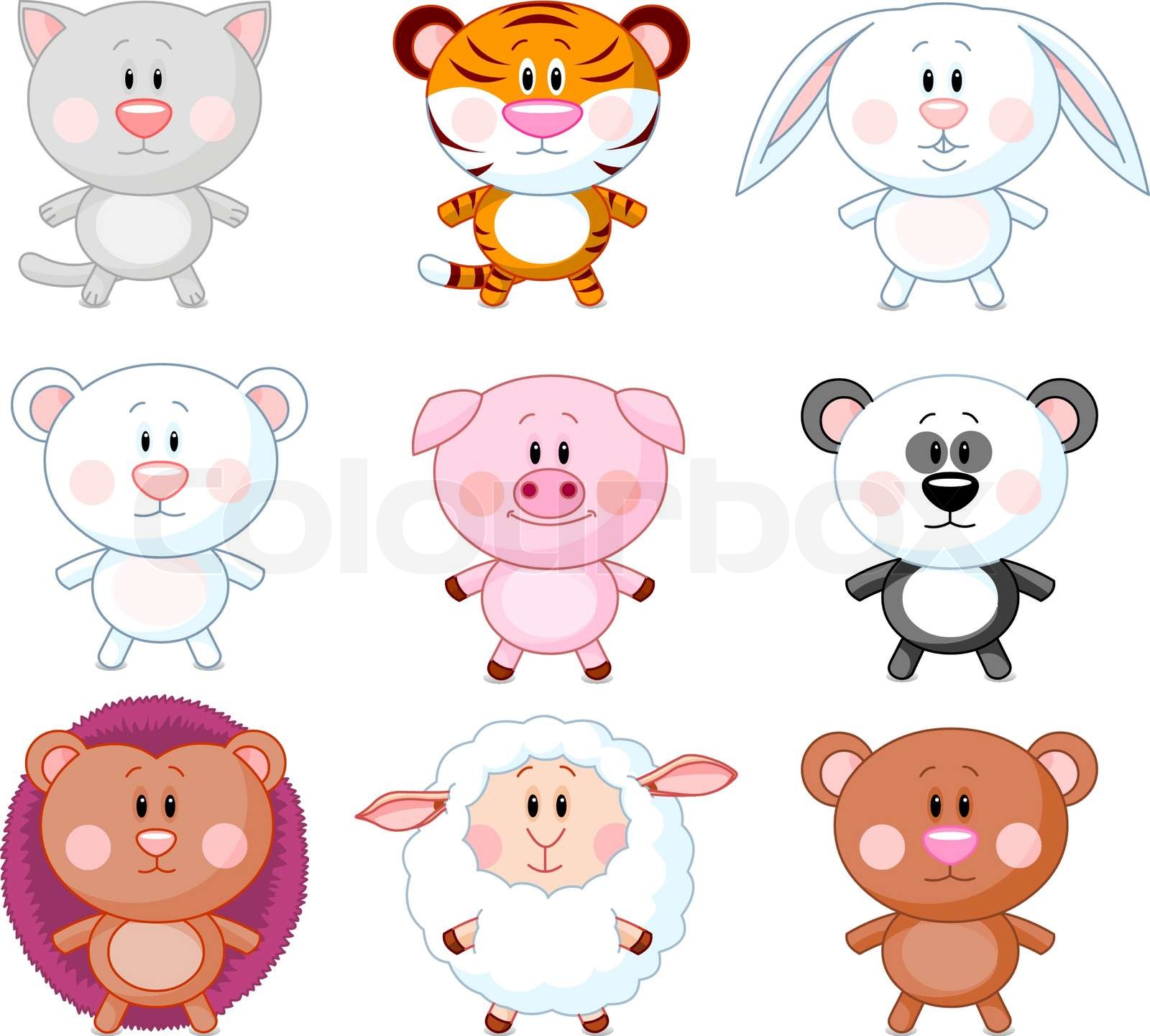 Animal Set Stock Vector Colourbox