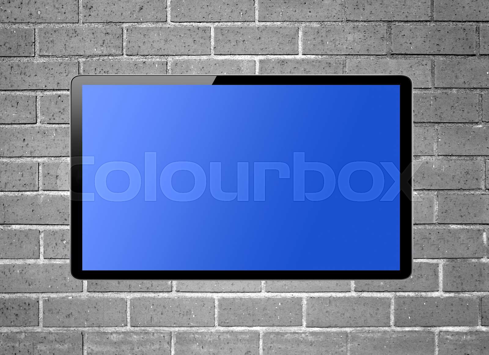 Blank Screen LCD Tv Hanging On A Wall Stock Image Colourbox blank-screen-lcd-tv-hanging-on-a-wall-stock-image-colourbox