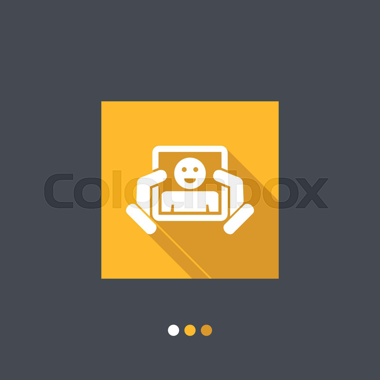 Looking in the mirror concept icon | Stock vector | Colourbox