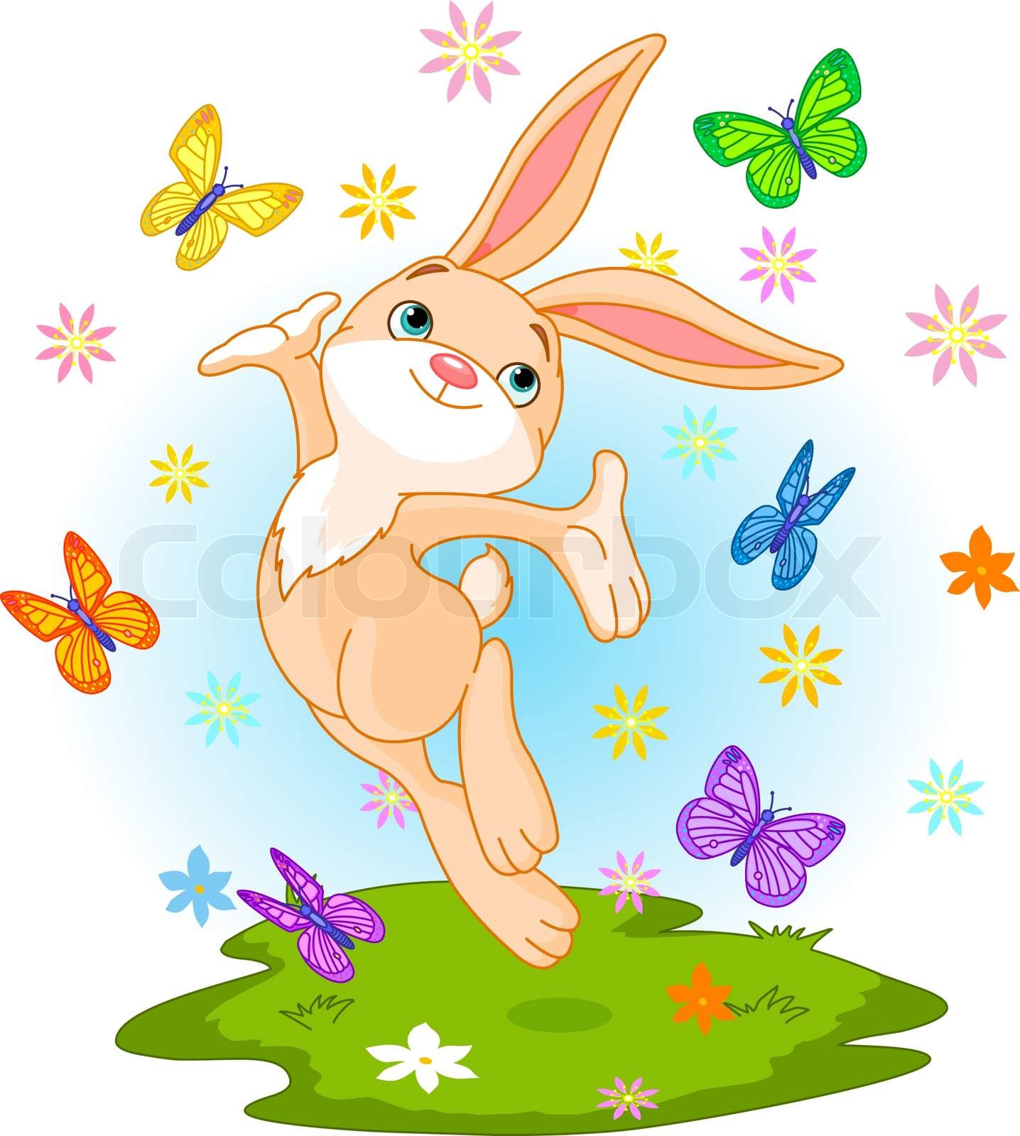 Spring bunny | Stock vector | Colourbox