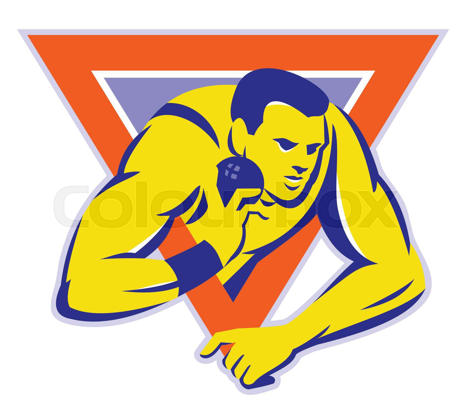 shot put throw track and field athlete Stock vector Colourbox