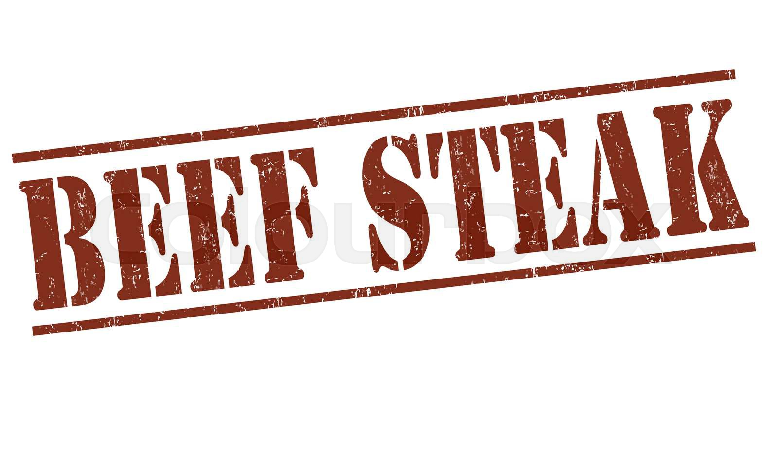 Beef steak stamp Stock vector Colourbox