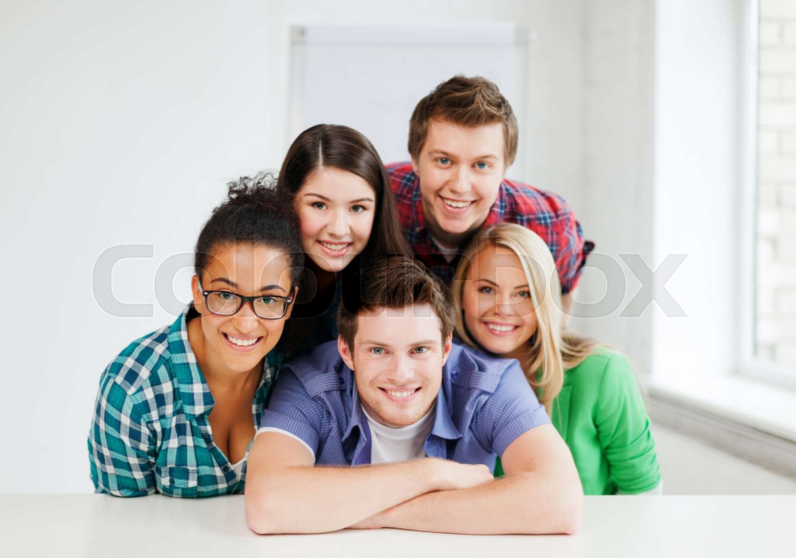 group of students at school | Stock image | Colourbox