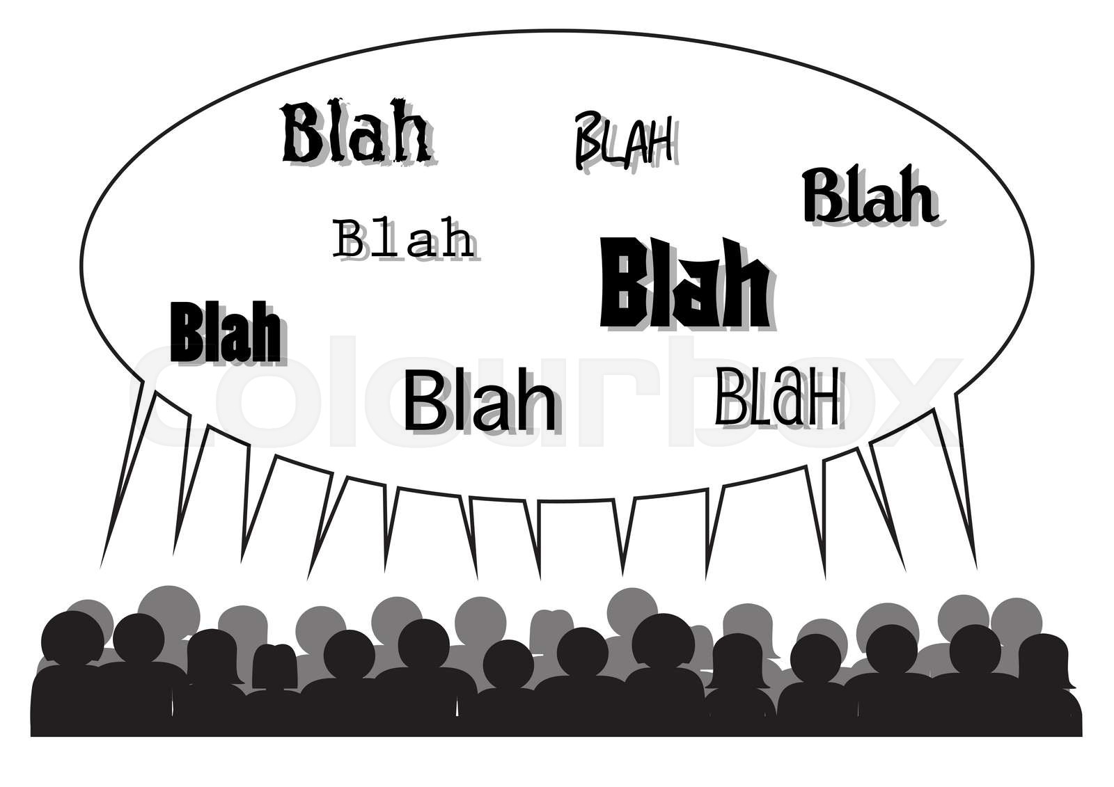 Blah Blah Blah Silhouette Stock Vector Colourbox