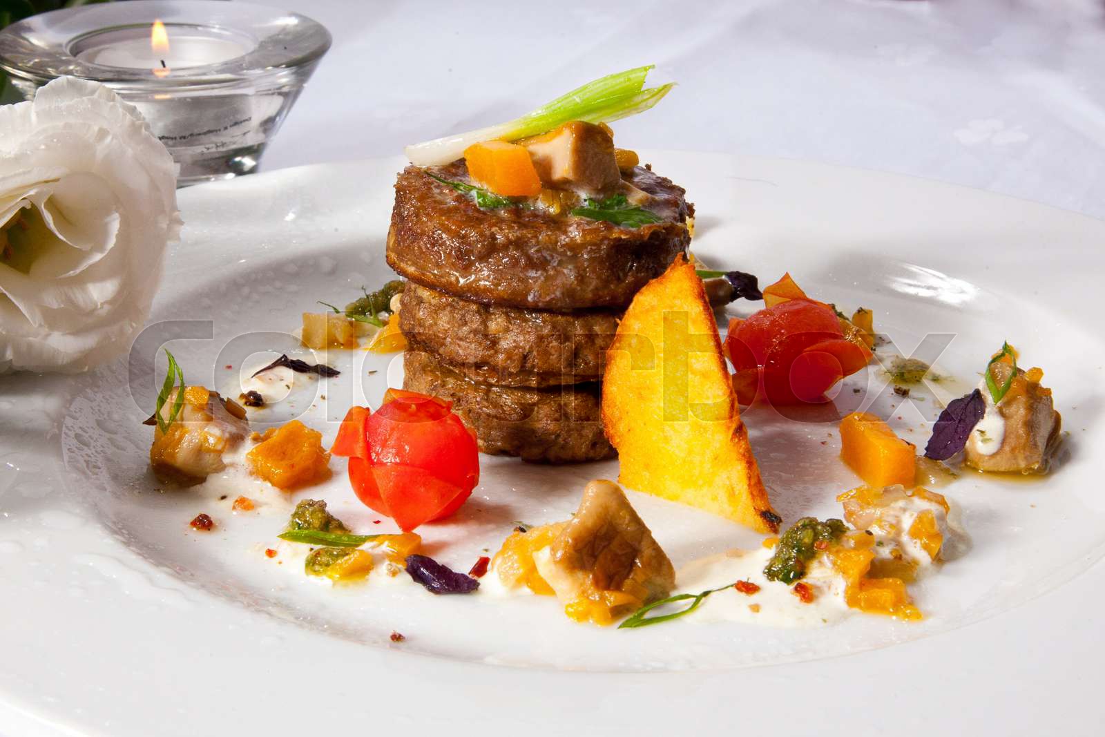 Beef Medallions With Cream Sauce | Stock image | Colourbox