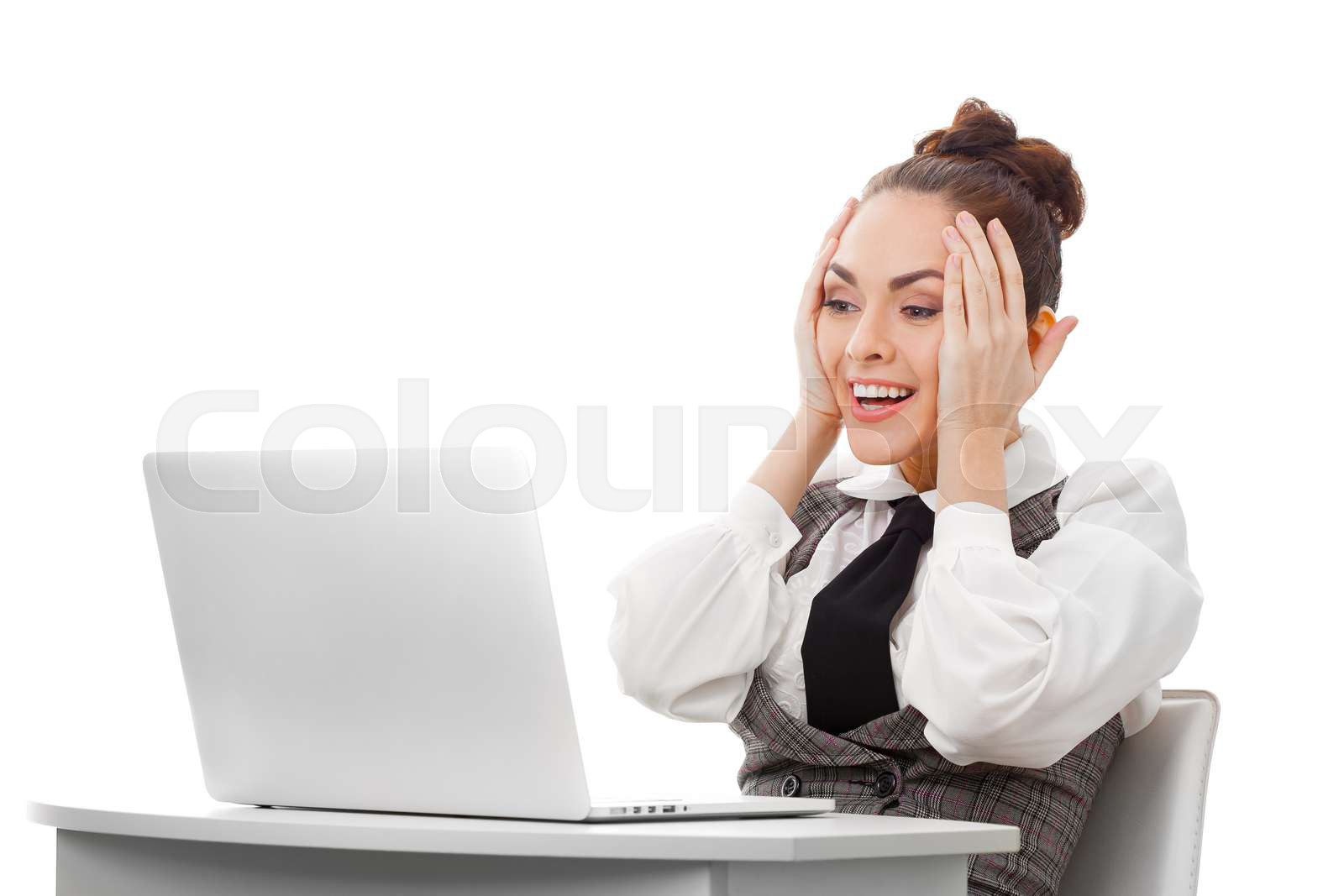 Happy Computer User | Stock image | Colourbox