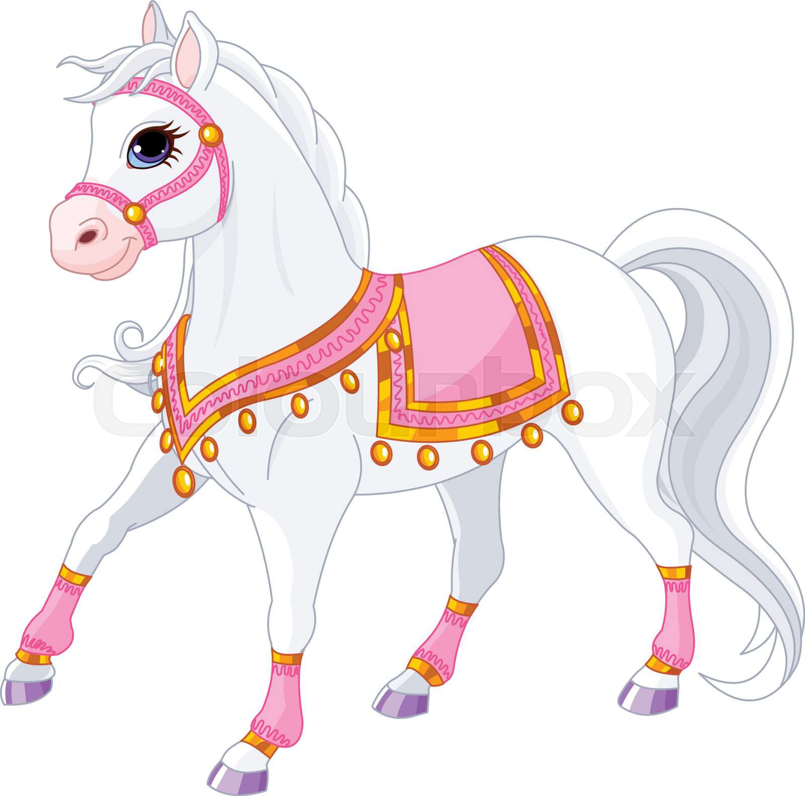 Cartoon Pferd Druck Federmäppchen – Große Kapazität, 22 Cm – Auch Als Make-up-Tasche Nutzbar