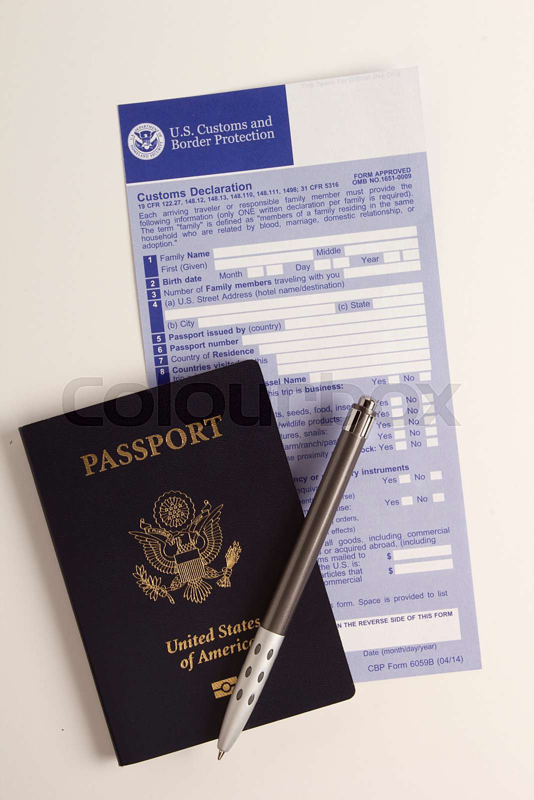 United States Customs Declaration Form