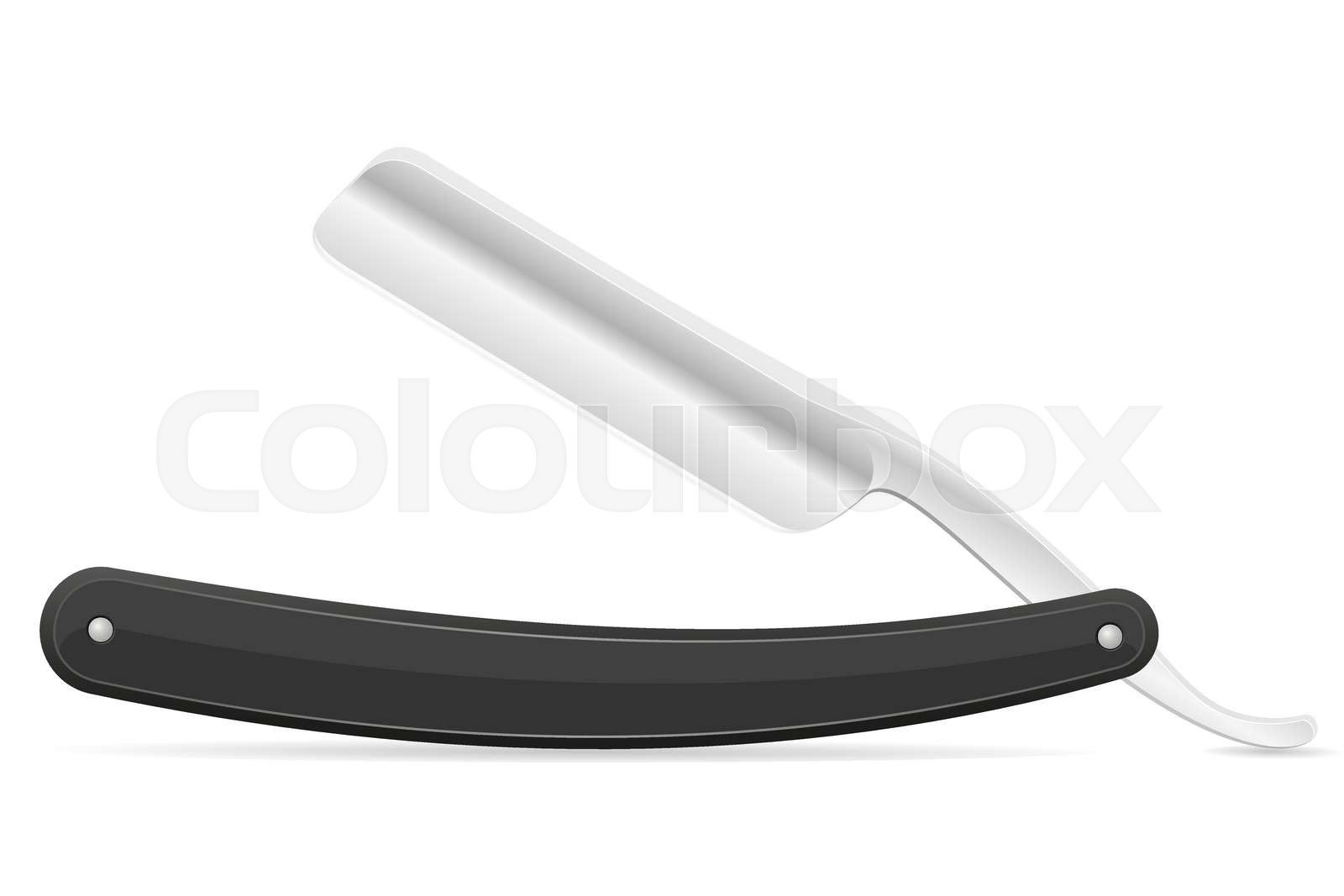 straight razor vector illustration Stock vector Colourbox