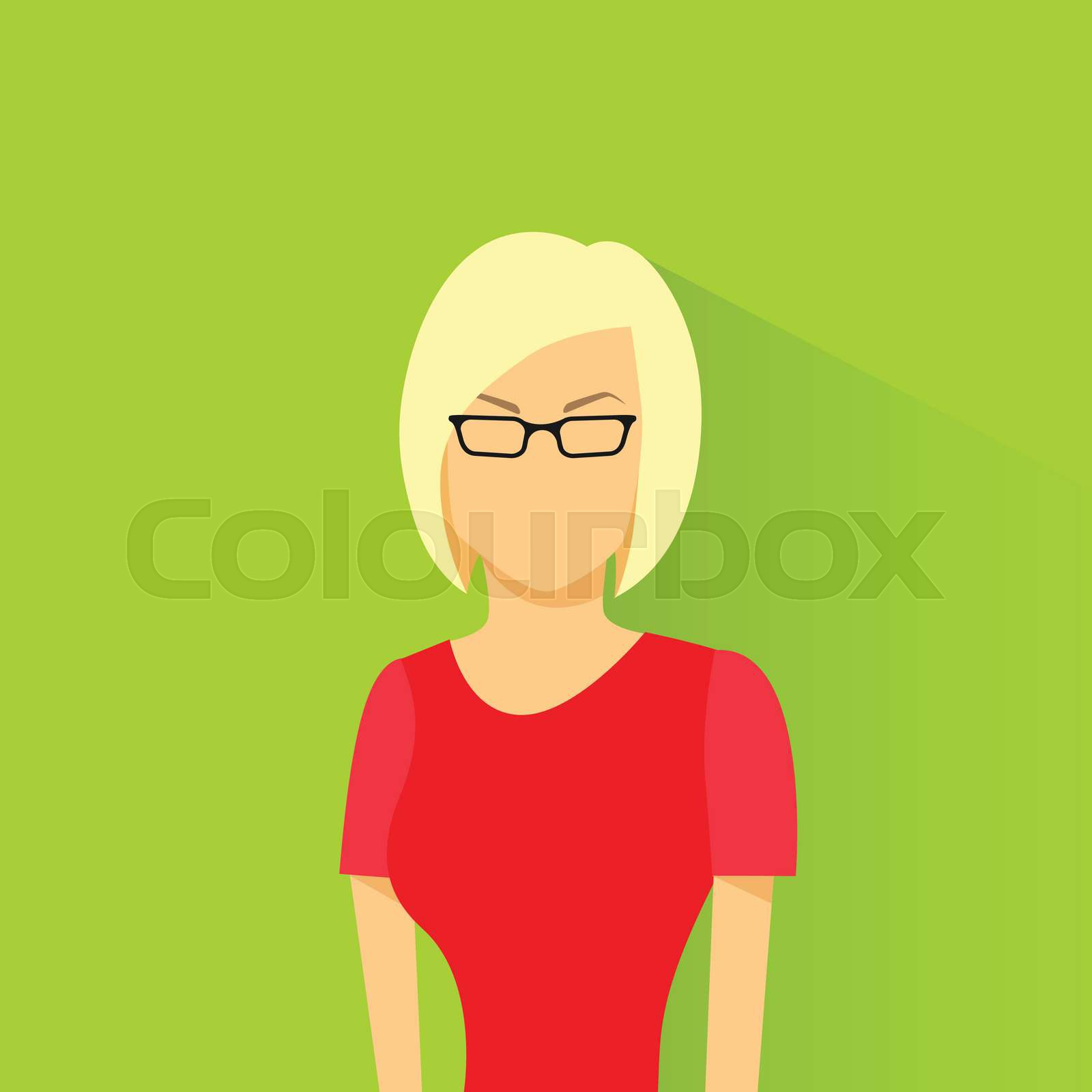 profile icon female avatar woman wear eye glasses portrait | Stock ...