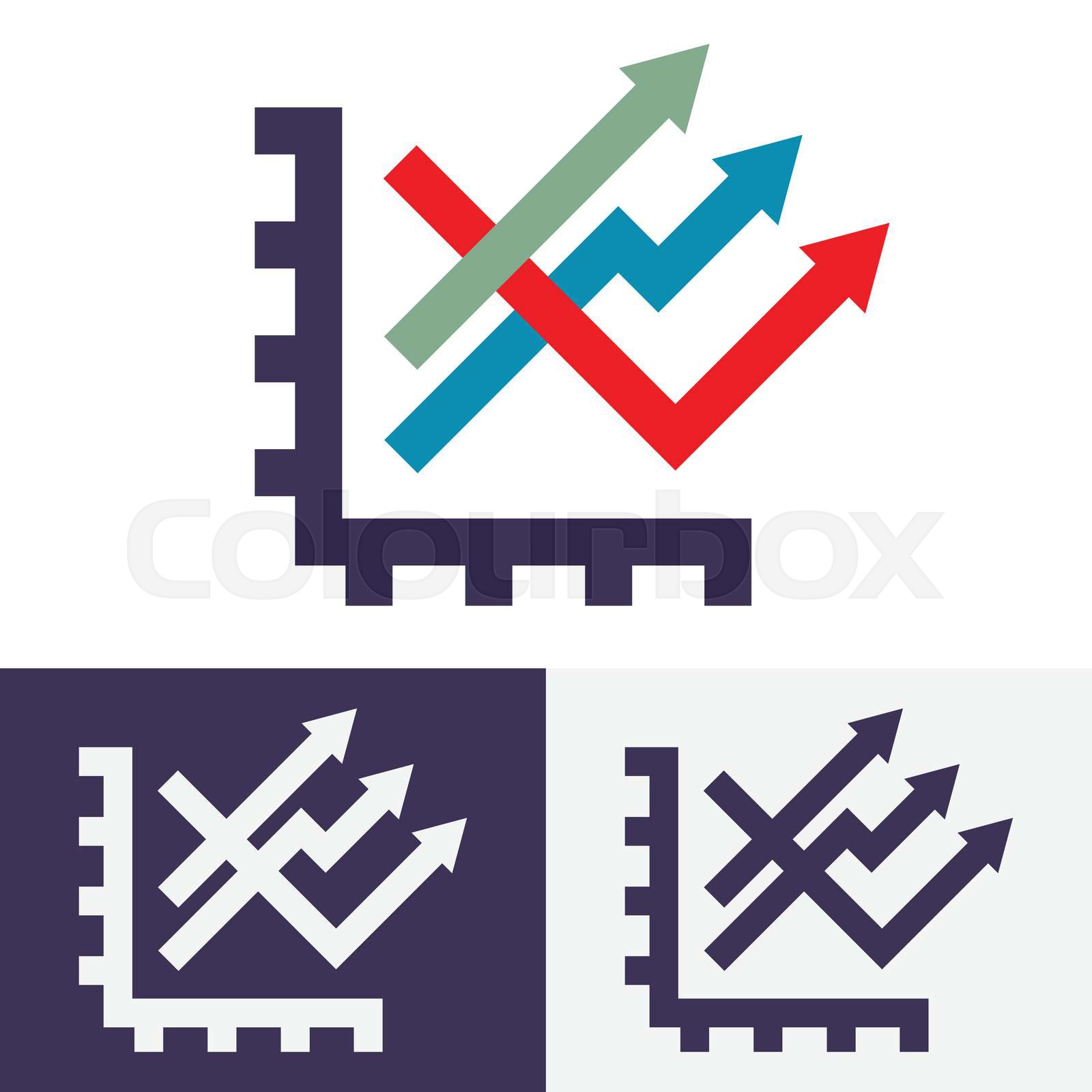 Chart options vector icons Stock vector Colourbox