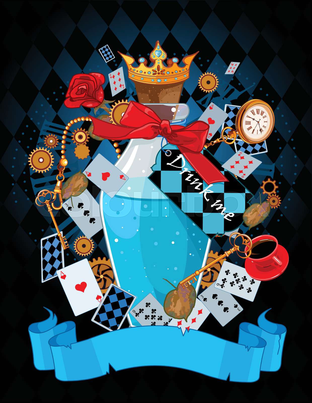 Drink Me Bottle Design | Stock vector | Colourbox