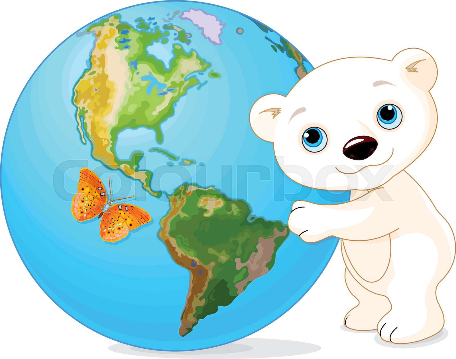 Polar Bear Earth Day Stock vector Colourbox