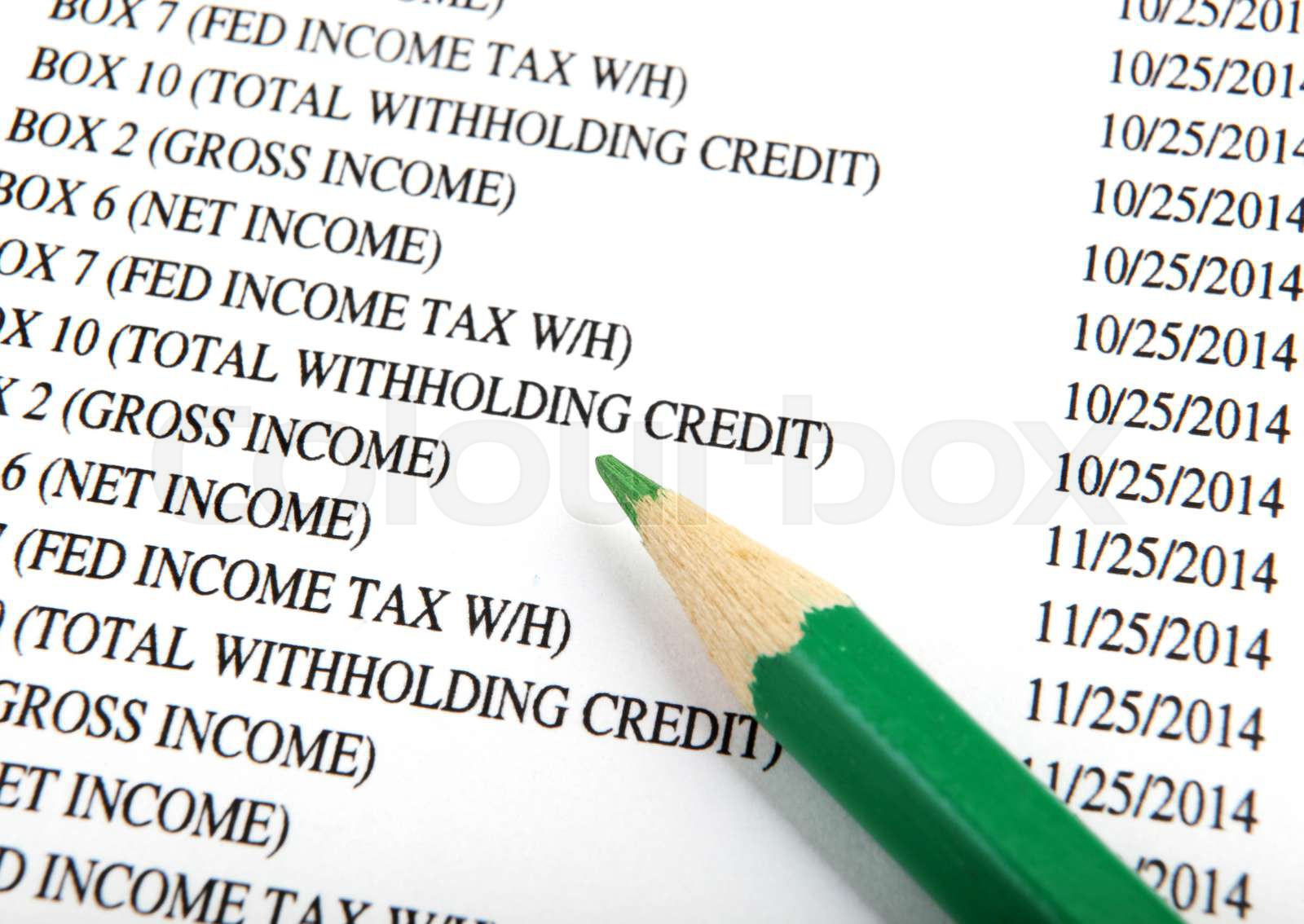 Tax Forms Stock Image Colourbox