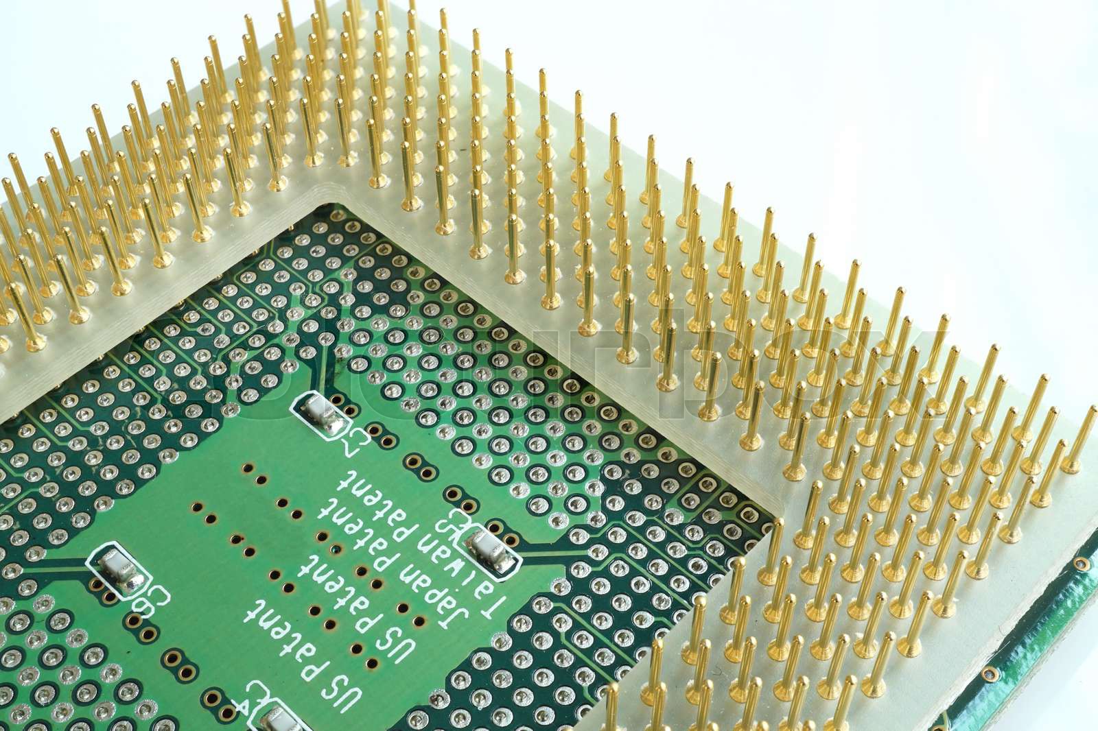 cpu, auf, gold | Stock Bild | Colourbox