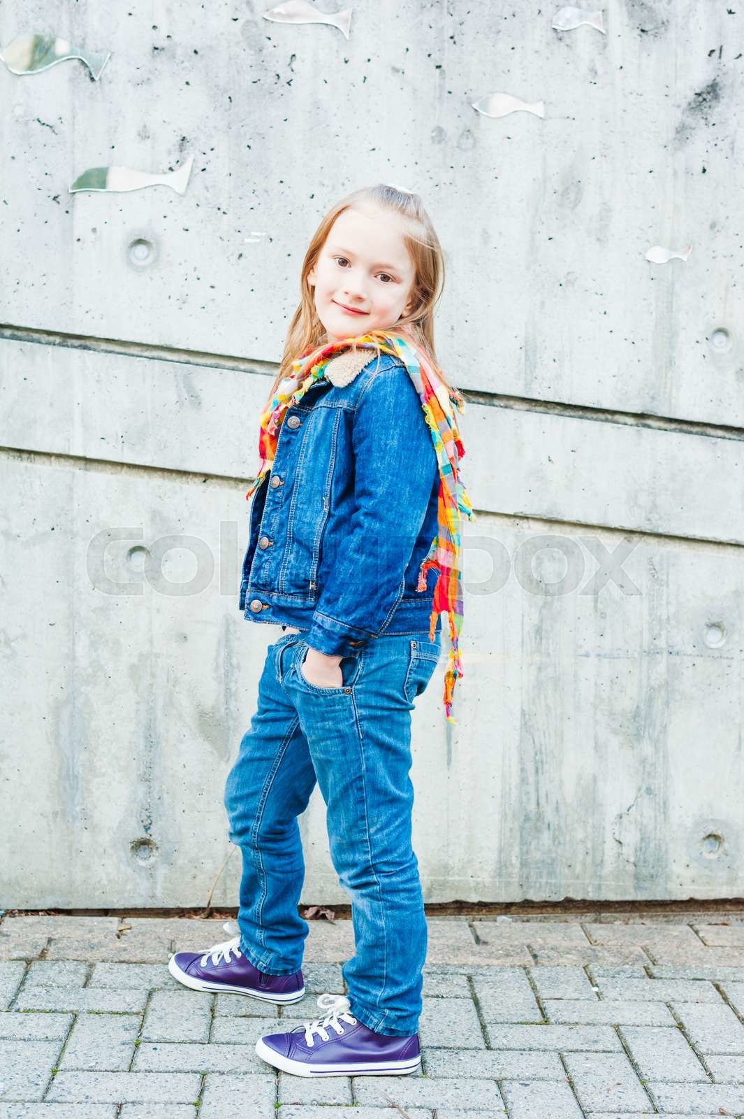 Cute little girl posing outdoor 