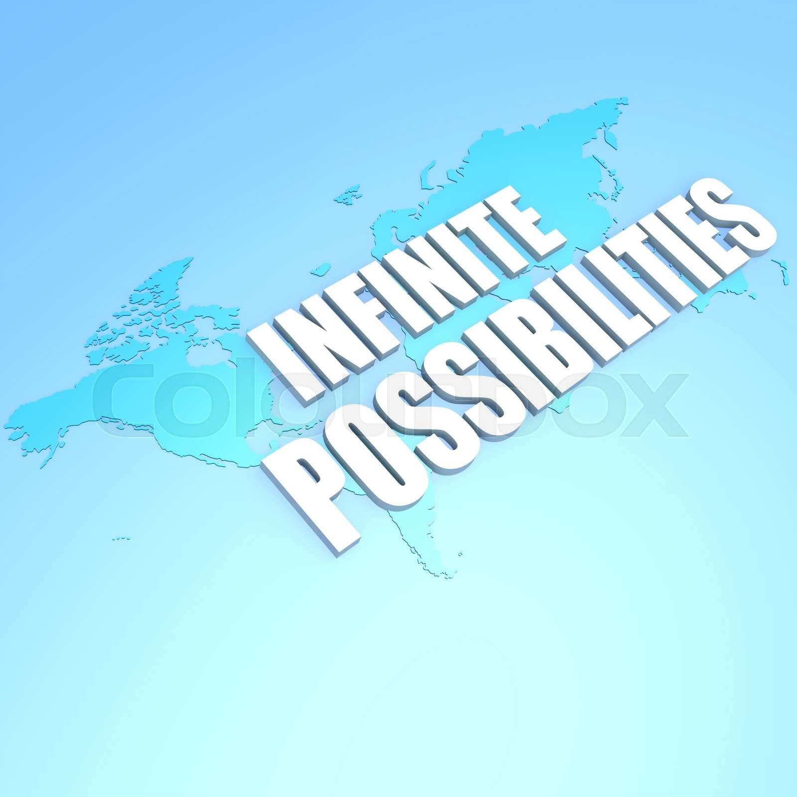 Infinite Possibilities World Map Stock Image Colourbox