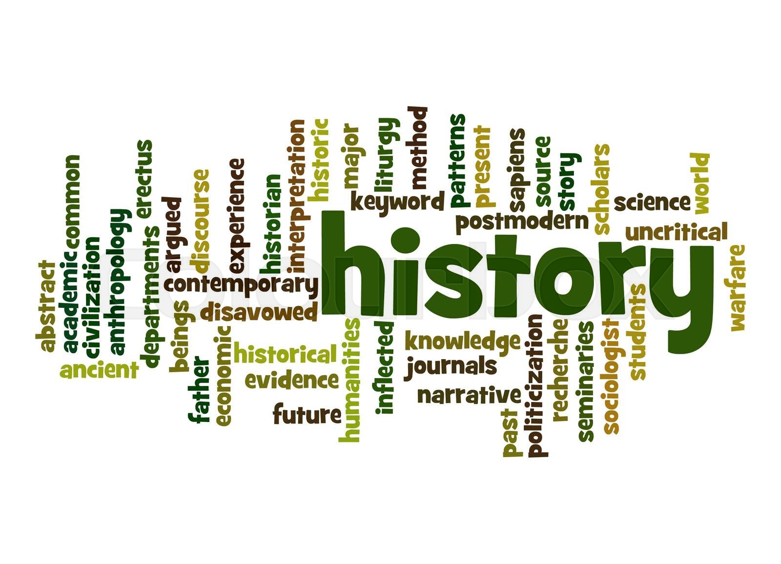 History Word Cloud Stock Image Colourbox