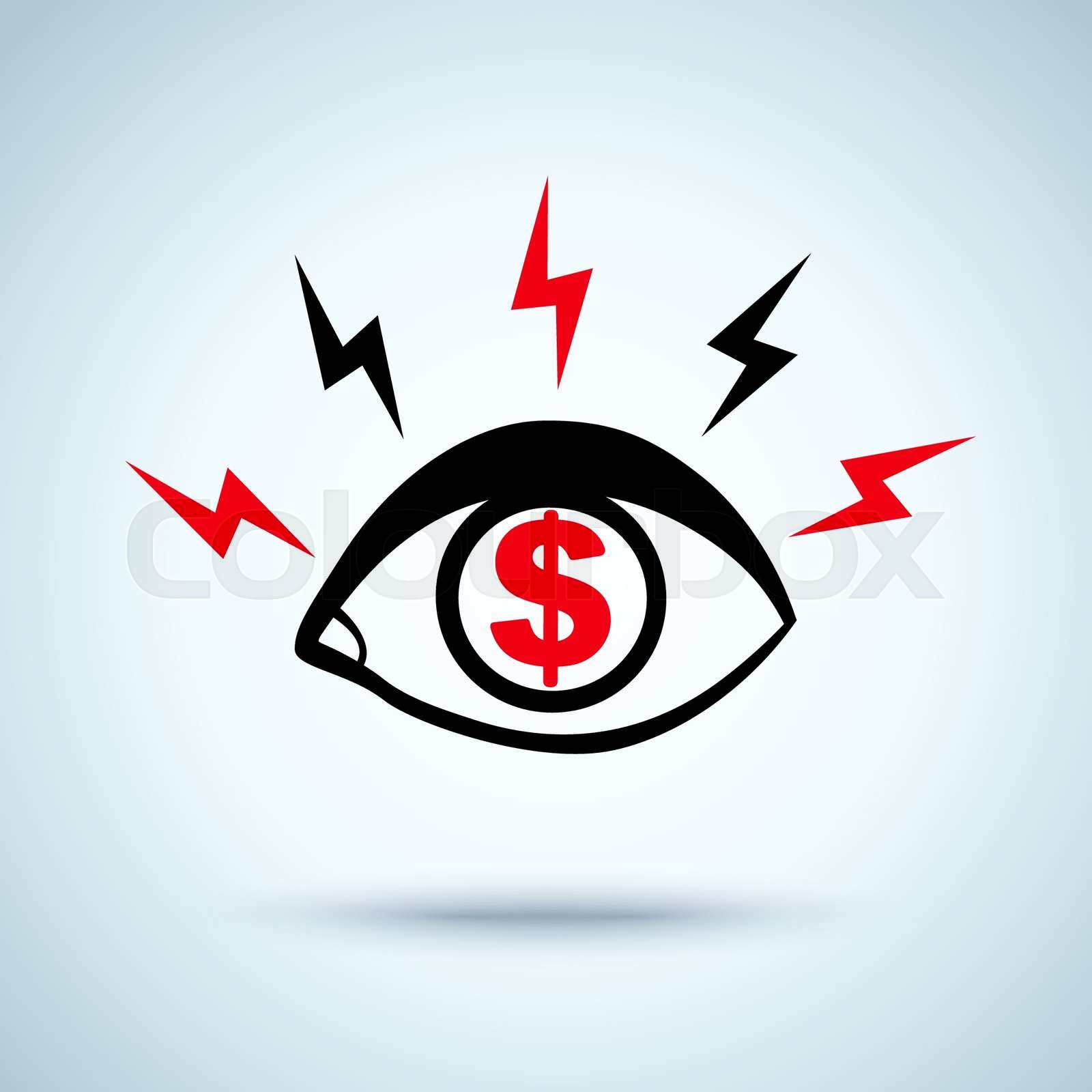 eye and dollar sign | Stock vector | Colourbox