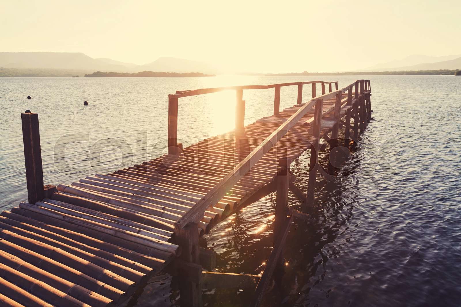 Boardwalk on the beach Stock image Colourbox