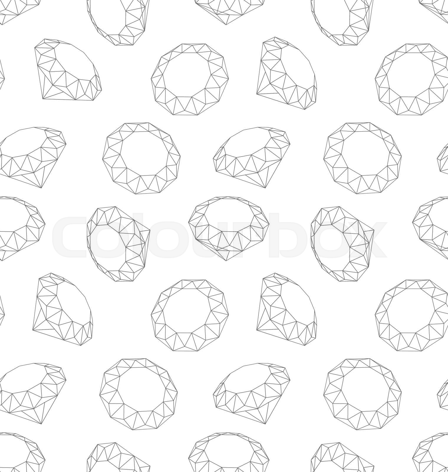 Seamless Texture of Three-dimensional Diamonds | Stock vector | Colourbox