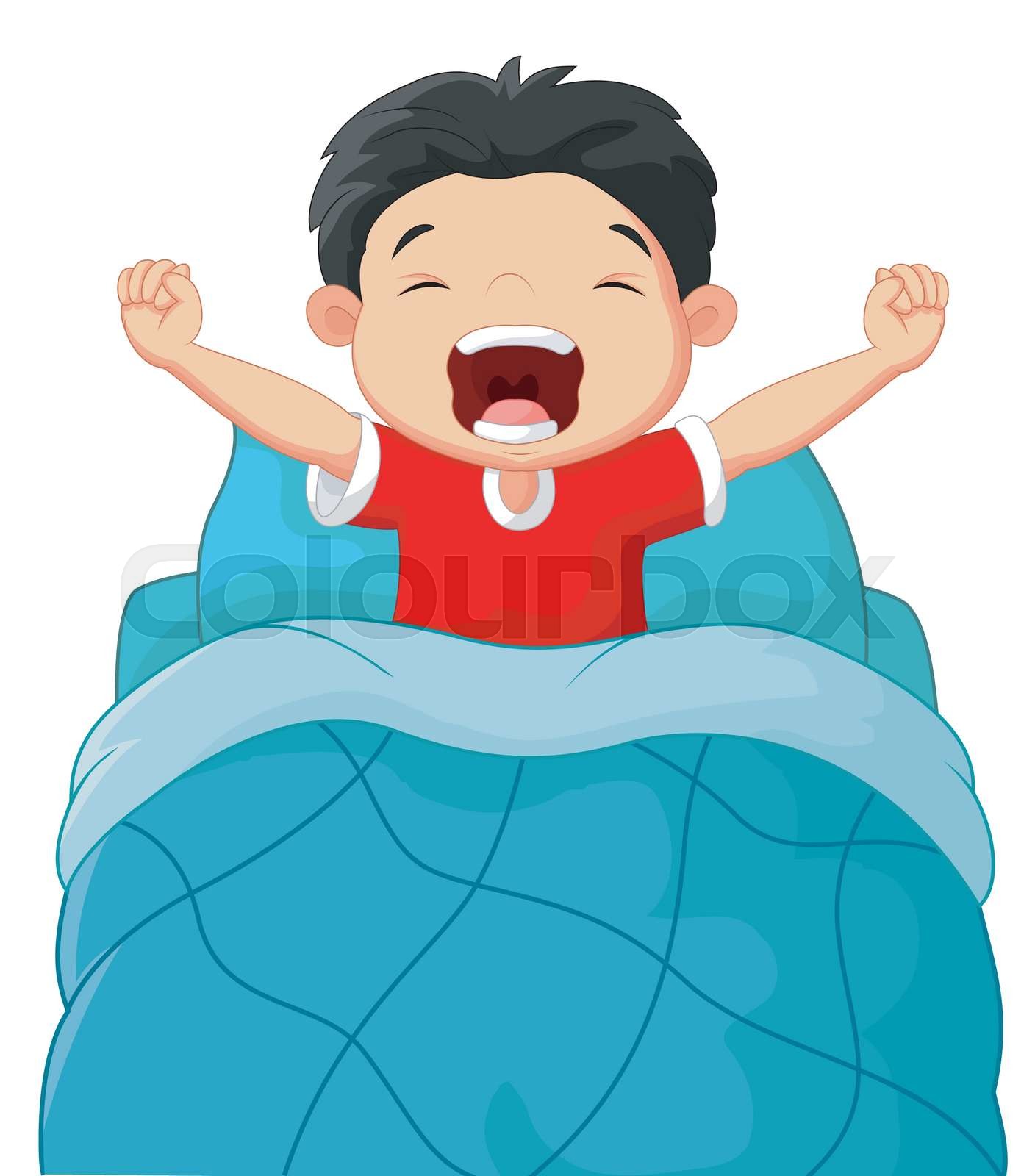 Cartoon Children Wake Up Stock Vector Colourbox
