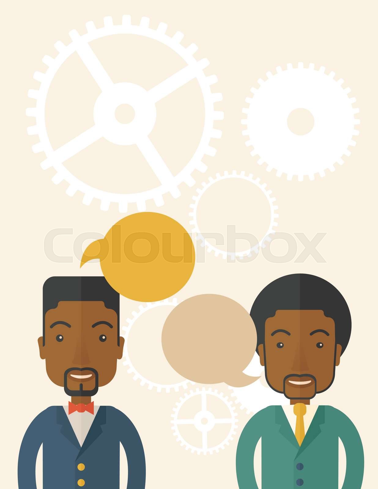 Black business people. | Stock vector | Colourbox
