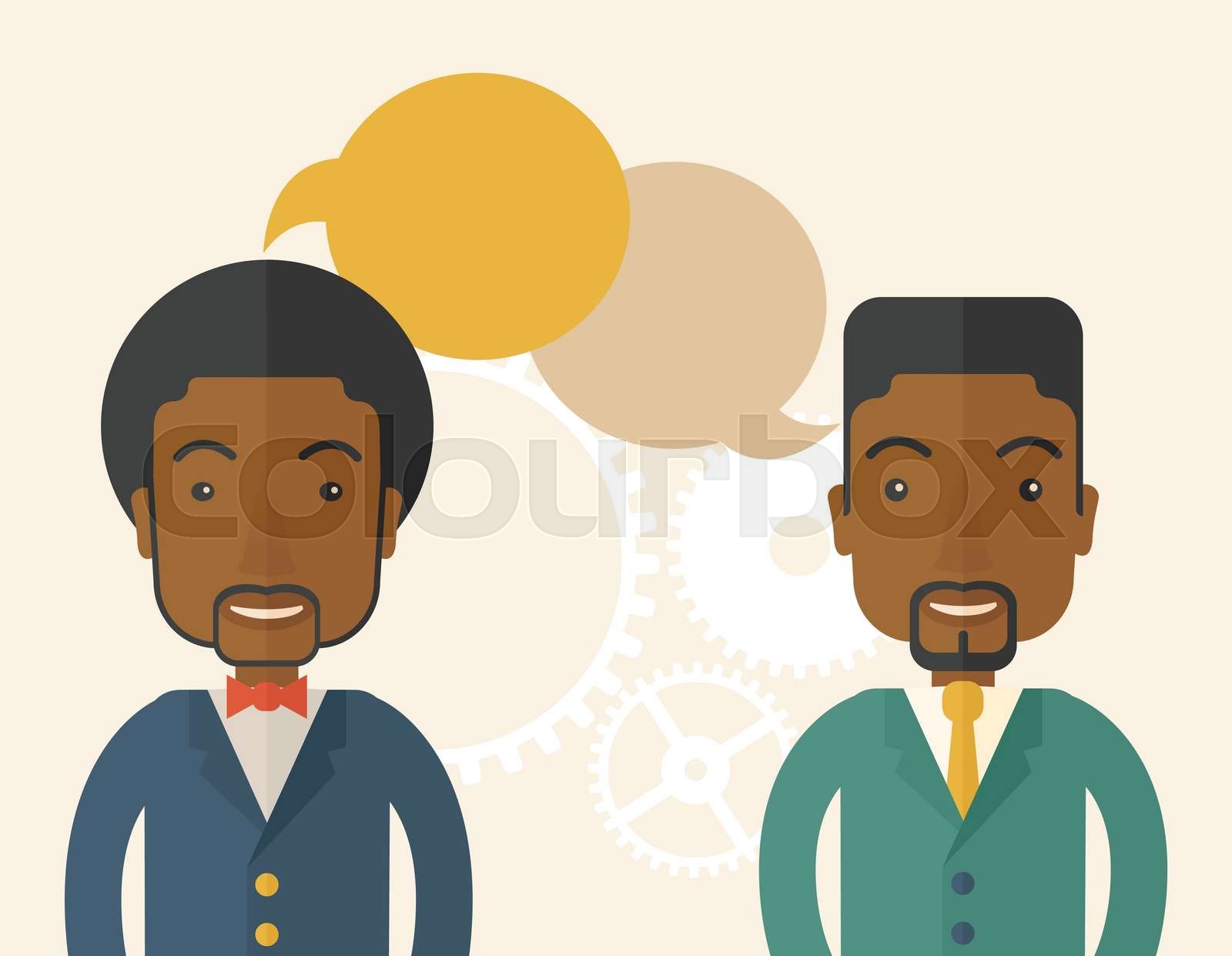 Black business people. | Stock vector | Colourbox