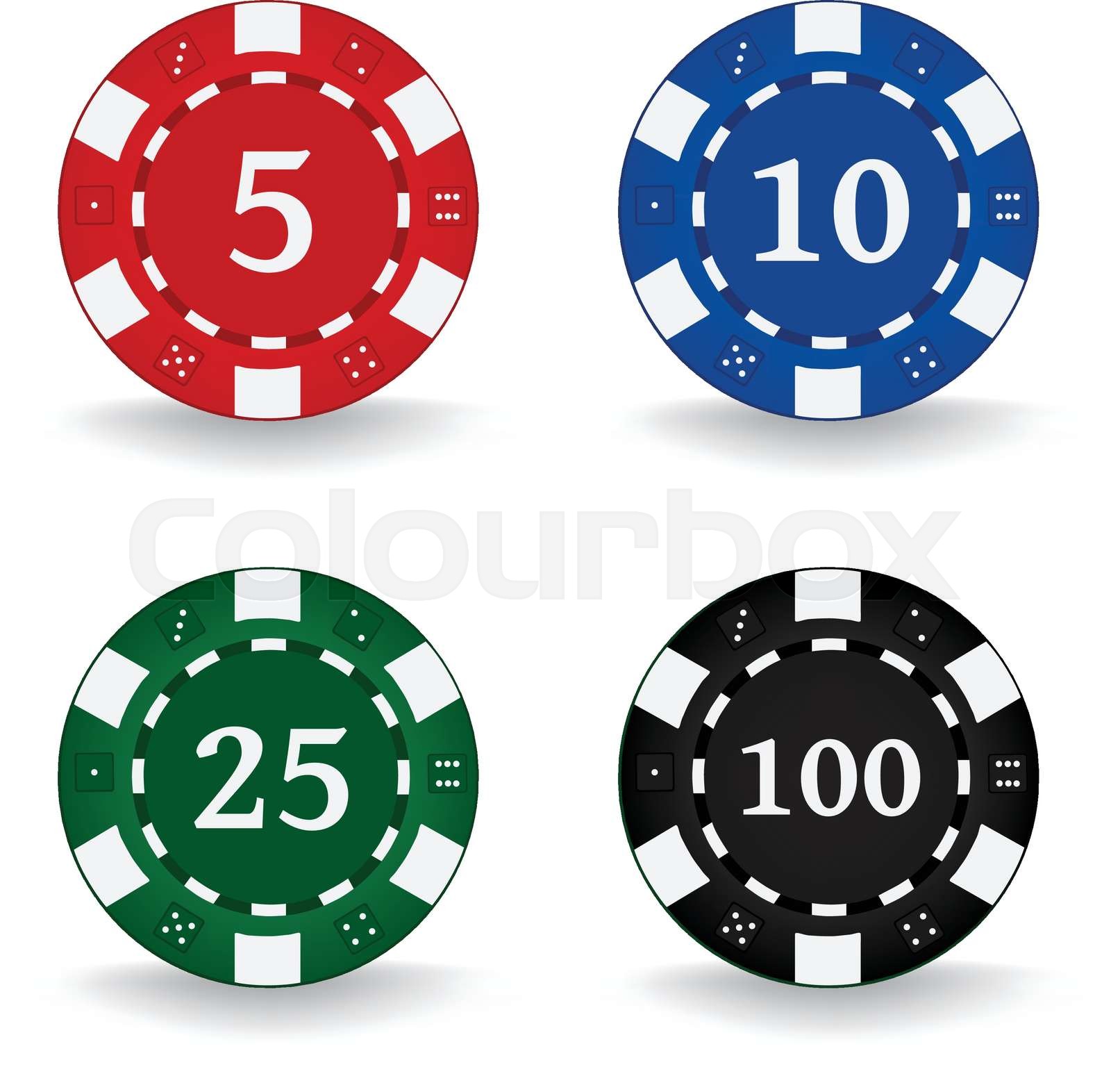 Poker Chips Stock vector Colourbox