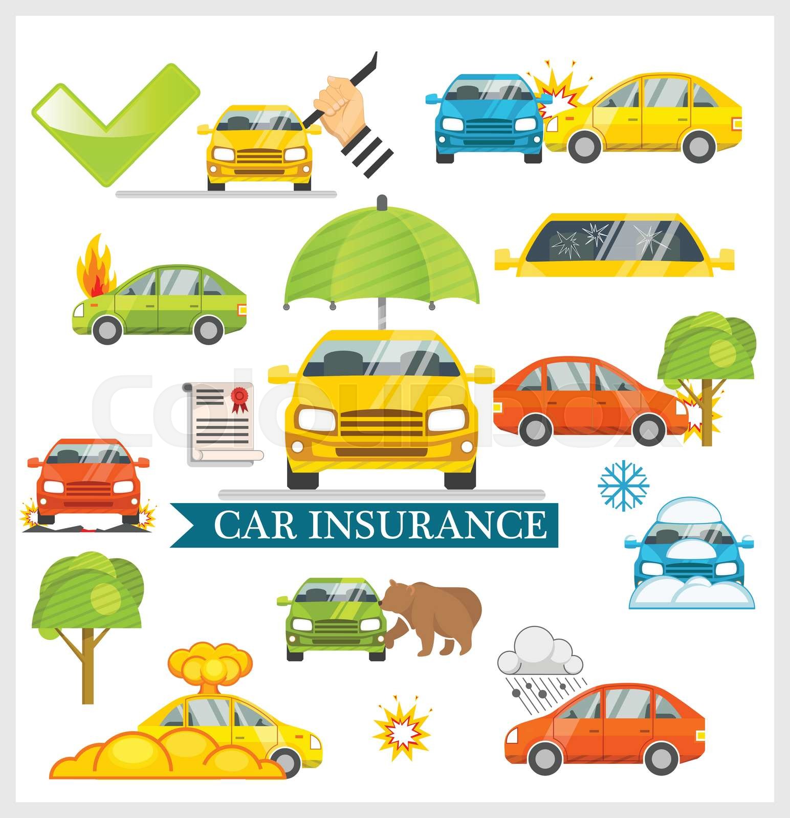 Car Insurance vector illustration | Stock vector | Colourbox