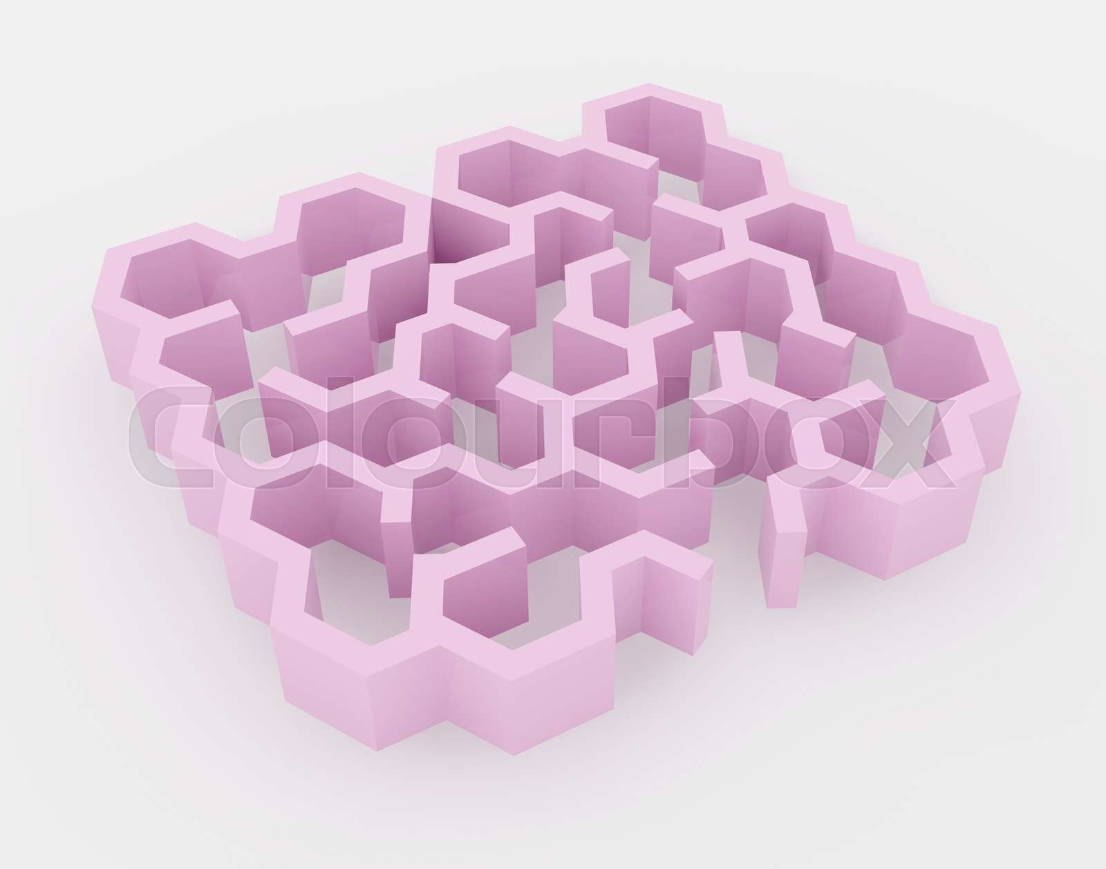 Pink Maze Complex Way To Find Exit Stock Image Colourbox