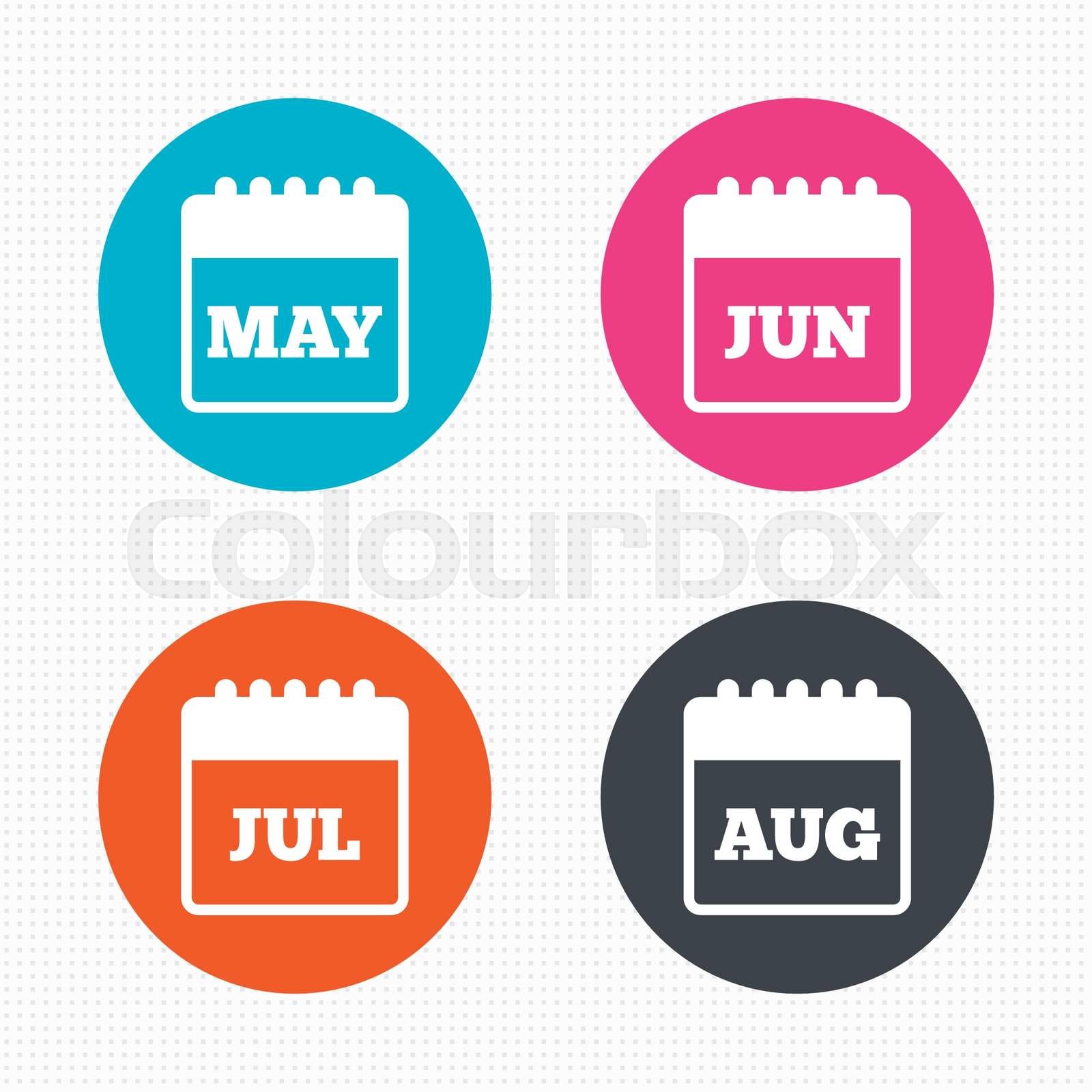 calendar-may-june-july-and-august-stock-vector-colourbox