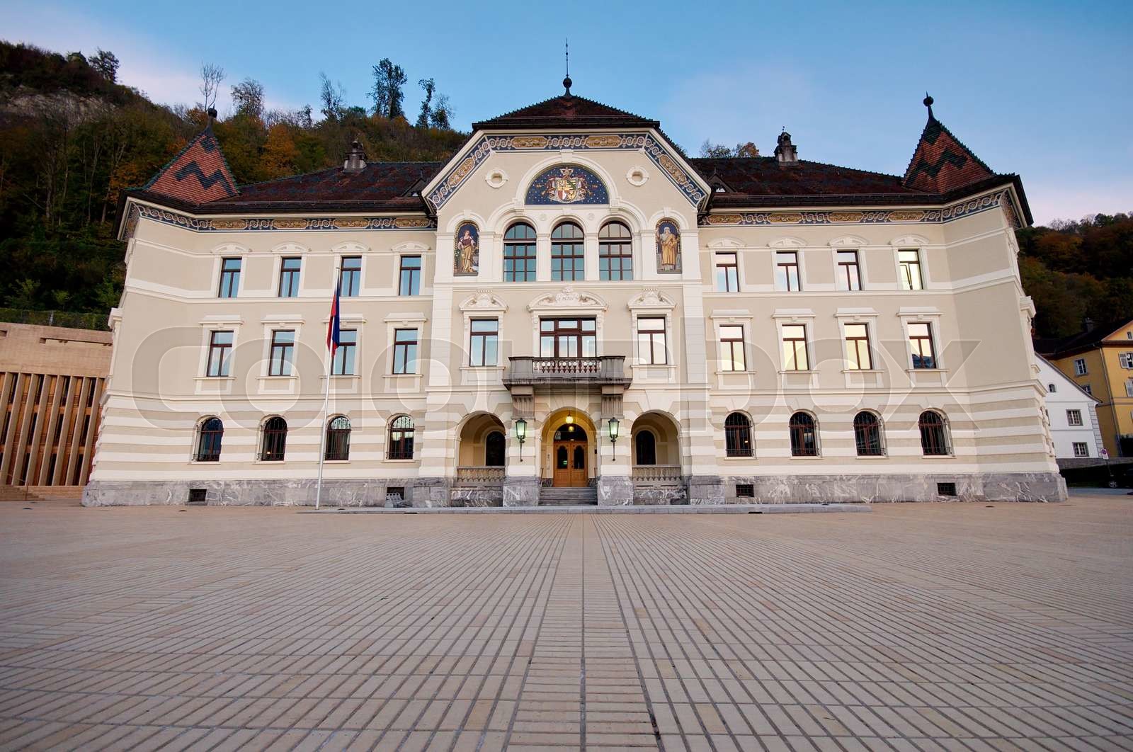 Parliament of Liechtenstein in Vaduz | Stock image | Colourbox