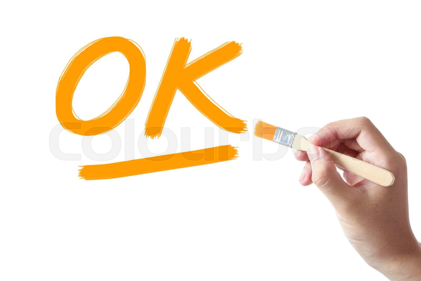 OK text | Stock image | Colourbox