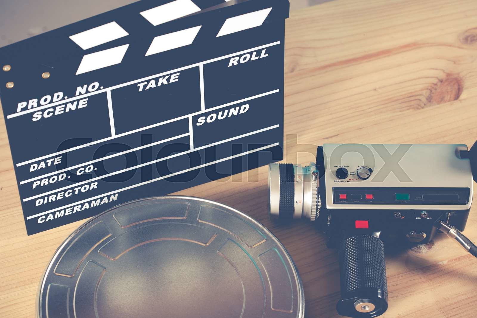 Clapperboard with your camera | Stock image | Colourbox