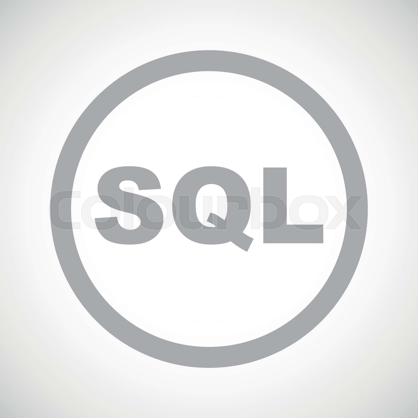 Grey SQL sign icon | Stock vector | Colourbox