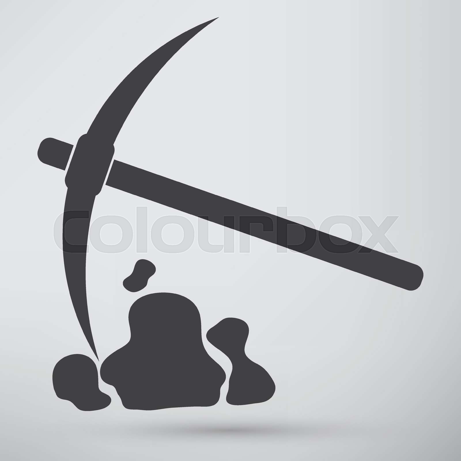 pick and shovel symbol Stock vector Colourbox