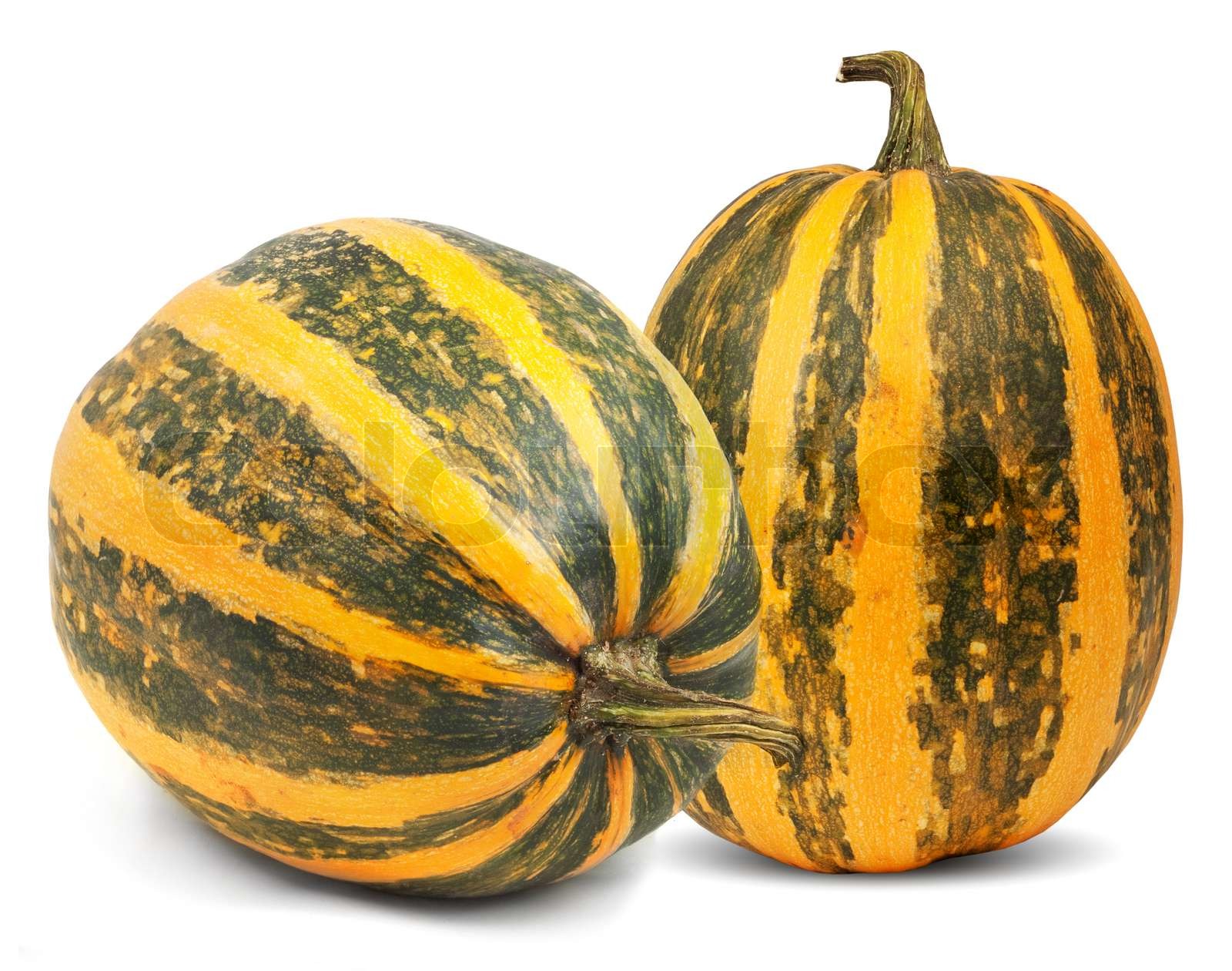 Gelber Kürbis isoliert auf weißem Hintergrund | Stock Bild | Colourbox