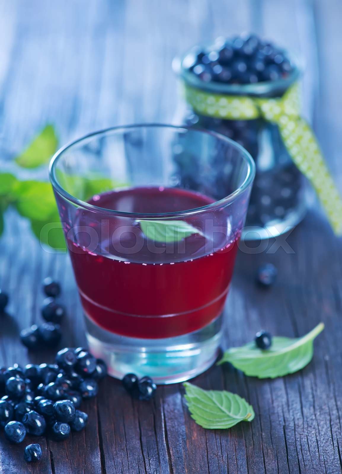 blueberry juice Stock image Colourbox