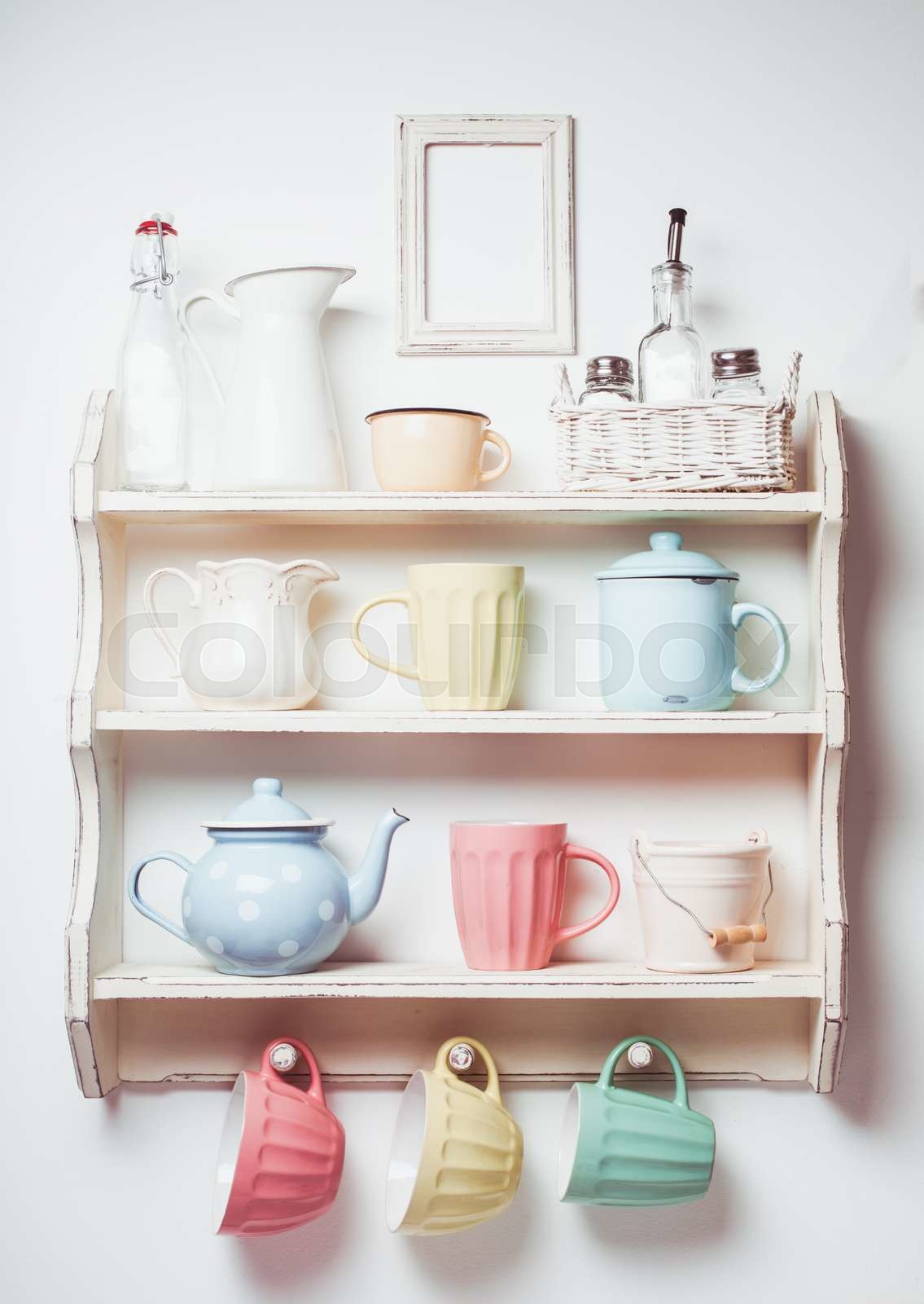 Vintage shelf Stock image Colourbox