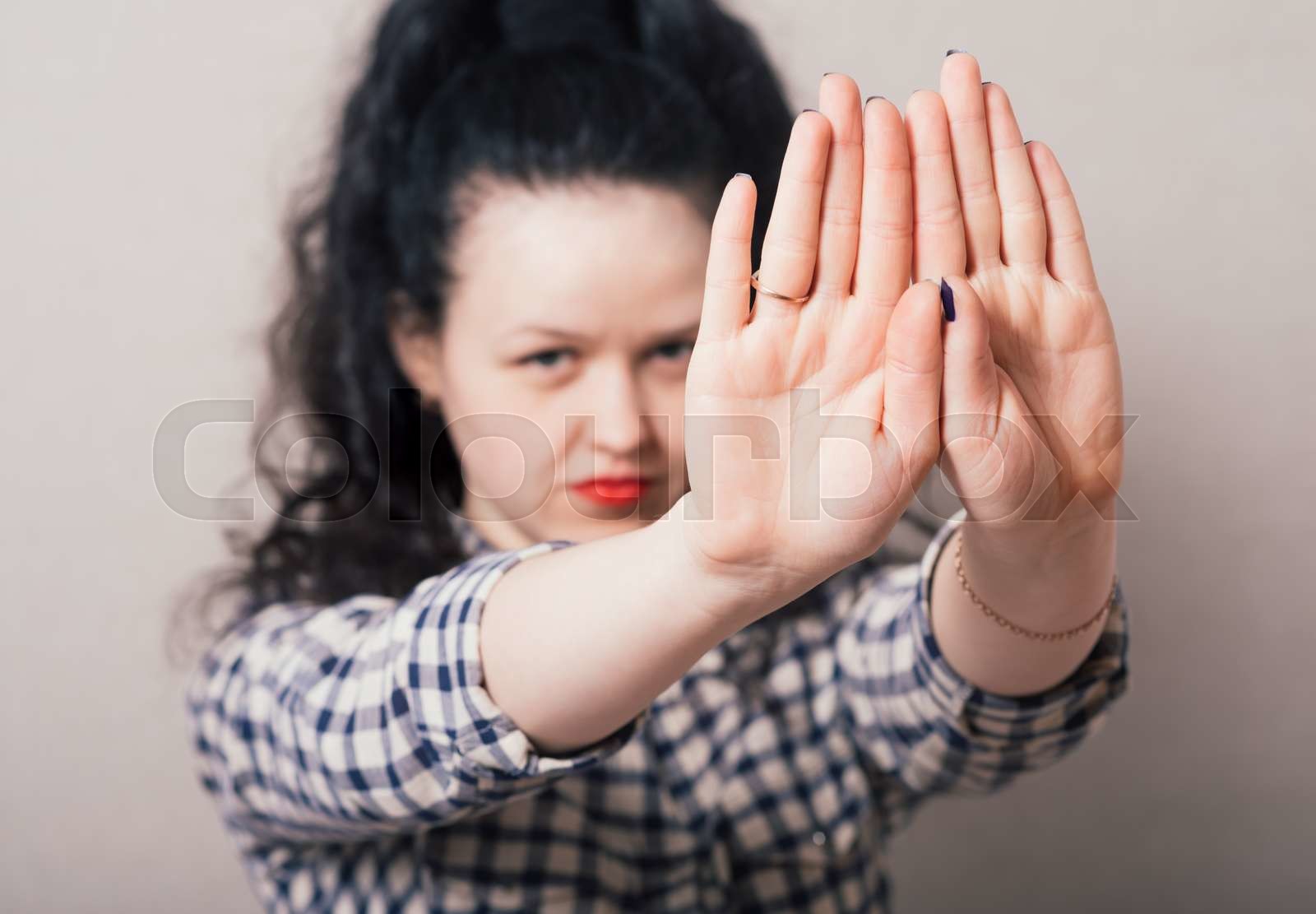 Closeup Portrait Of Young Annoyed Woman With Bad Attitude Giving Talk