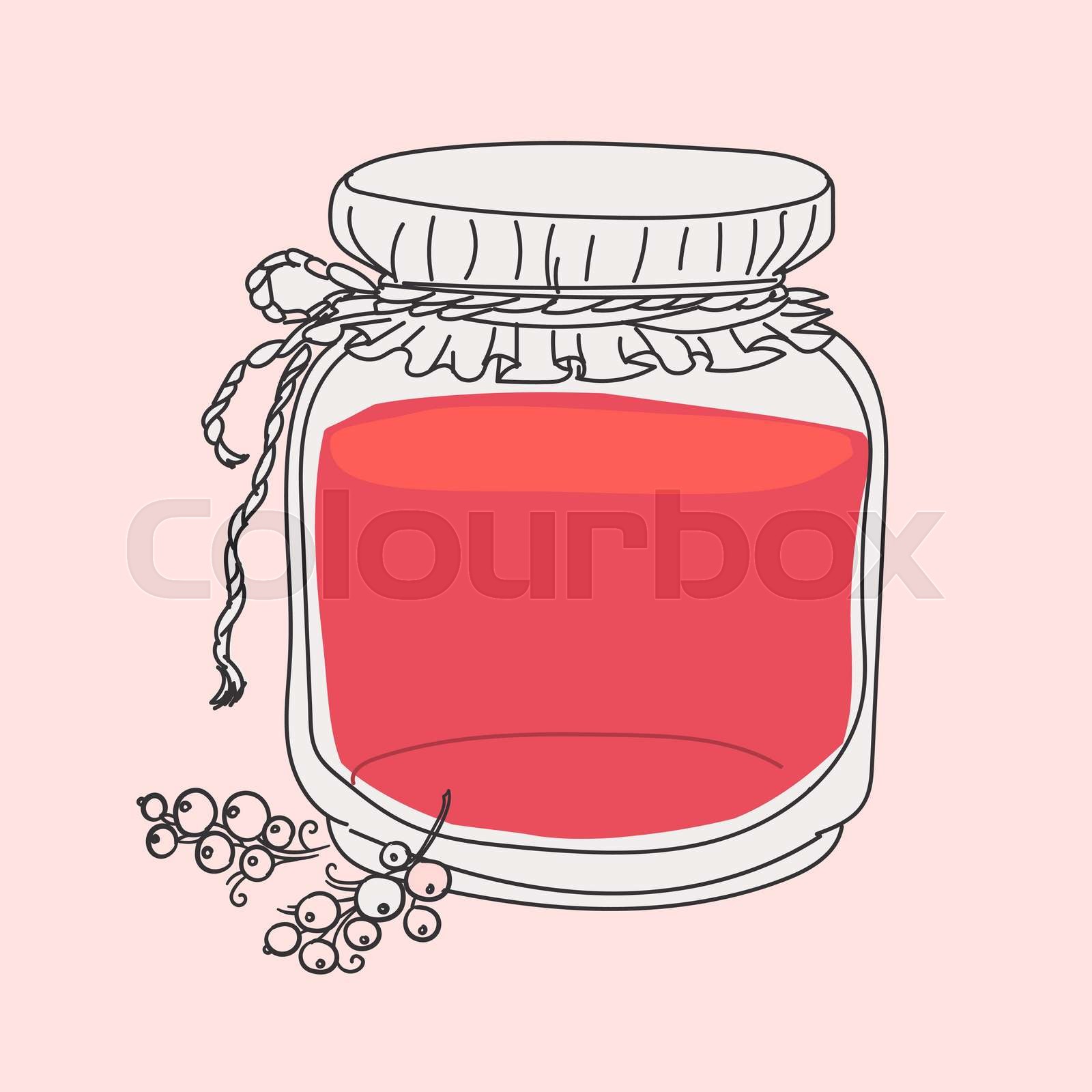 cartoon jam jar Stock vector Colourbox